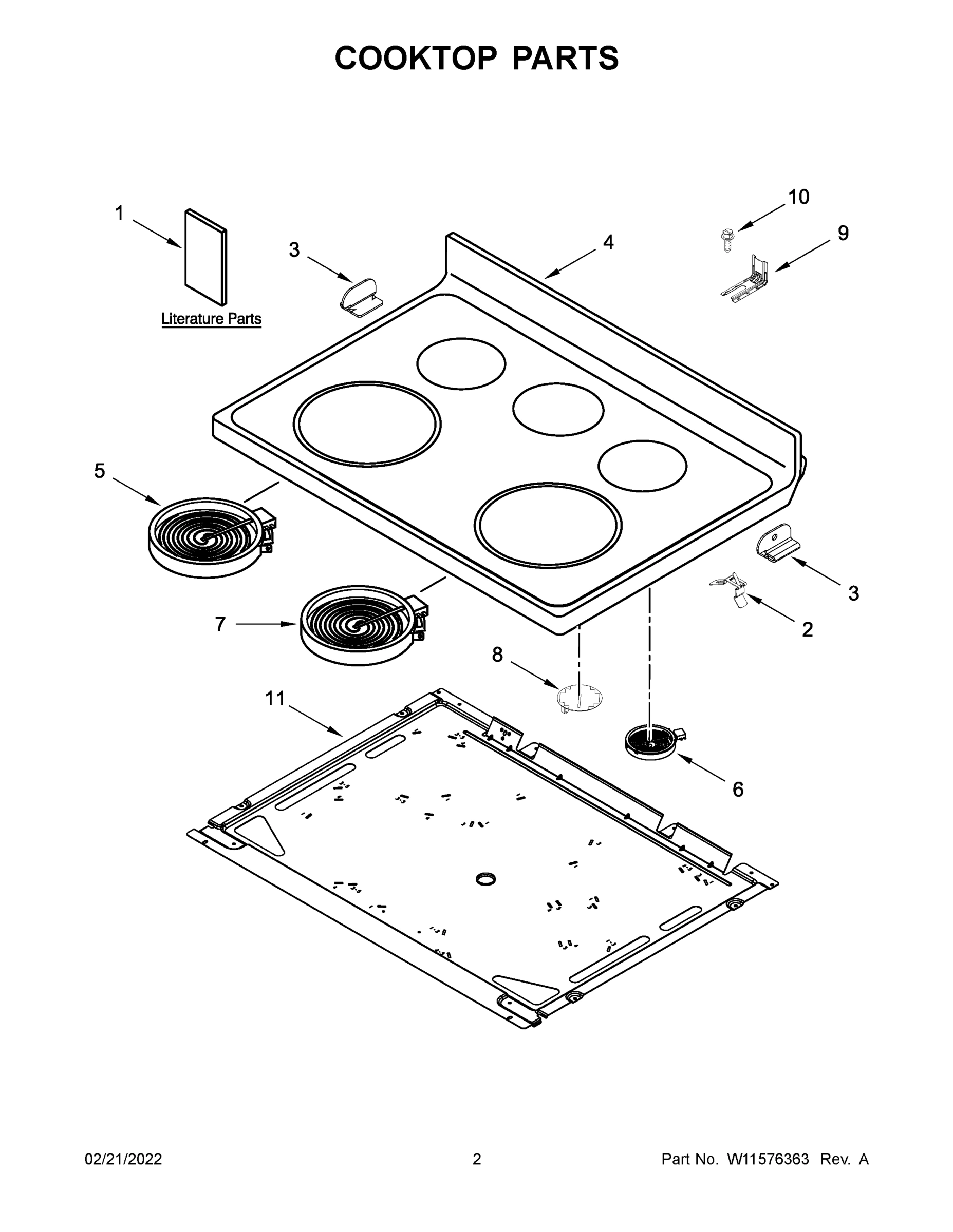 02 - COOKTOP PARTS