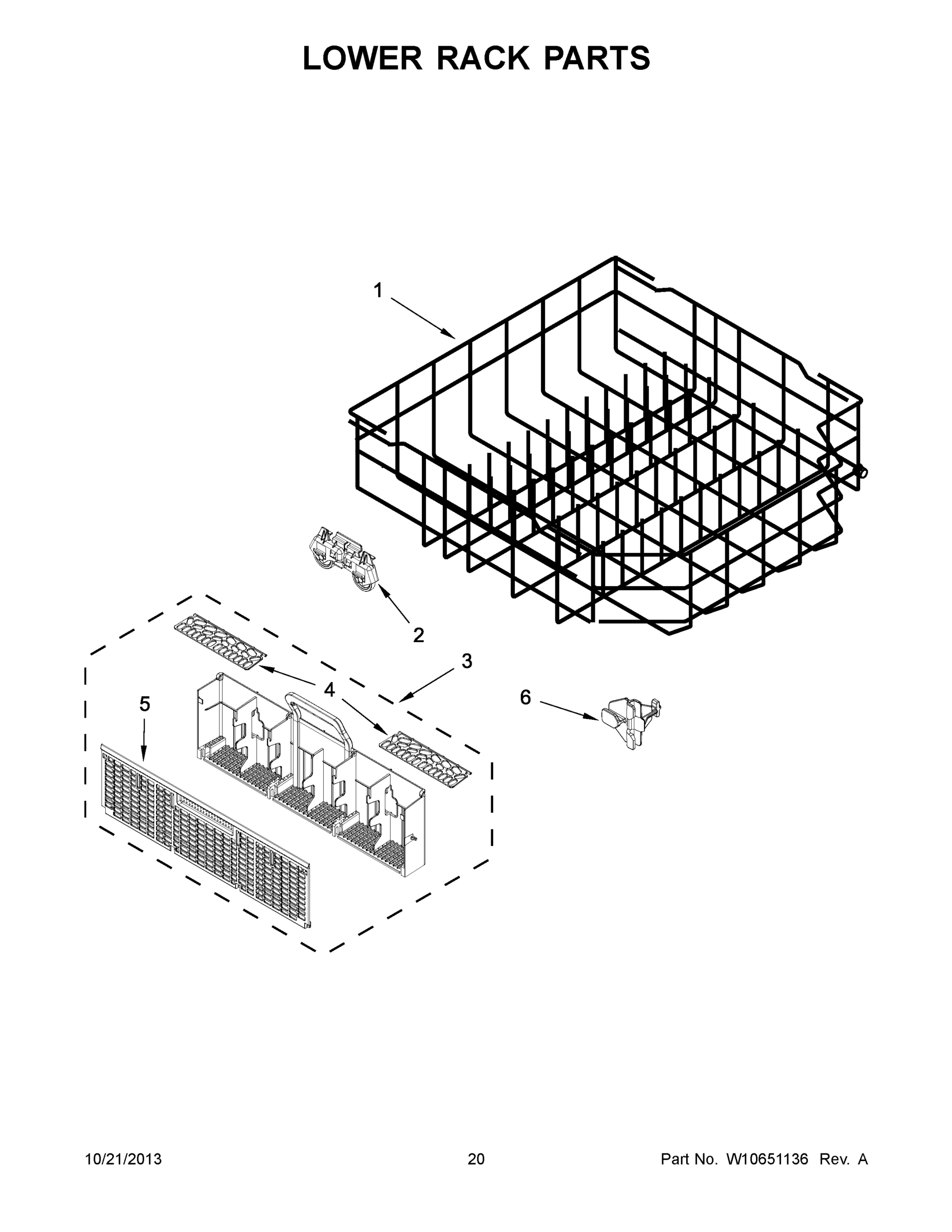 11 - LOWER RACK PARTS