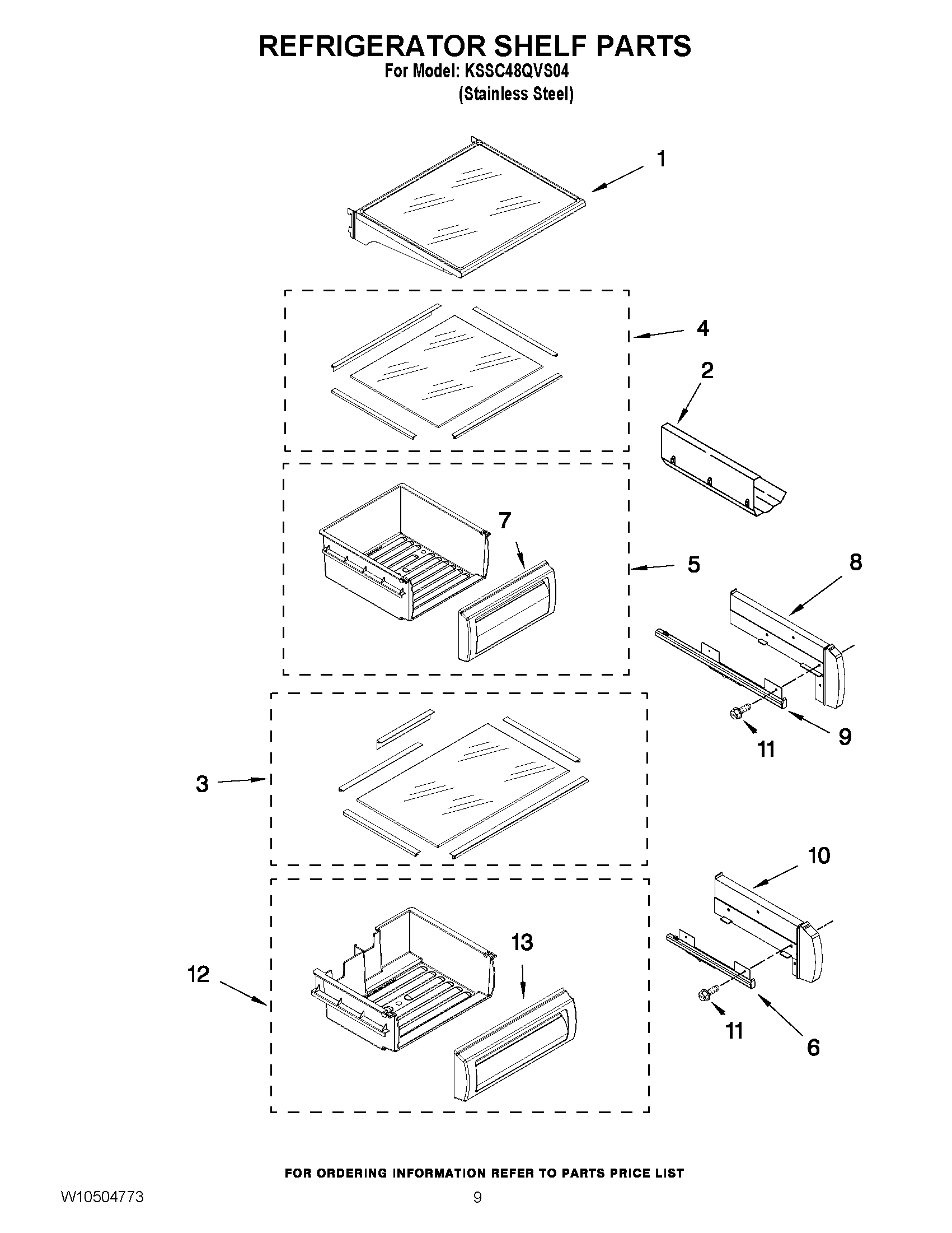 07 - REFRIGERATOR SHELF PARTS