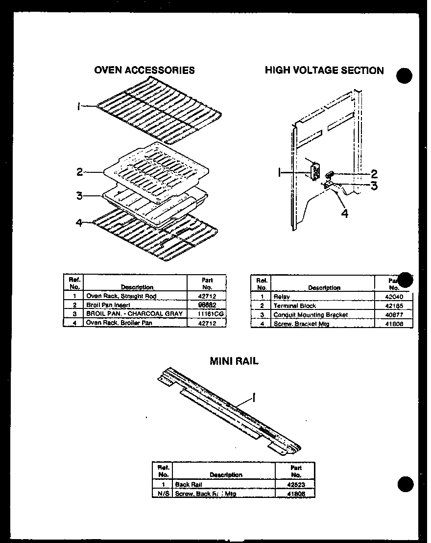 05 - OVEN ACS/HIGH VOLTAGE SECTION/MINI RAIL