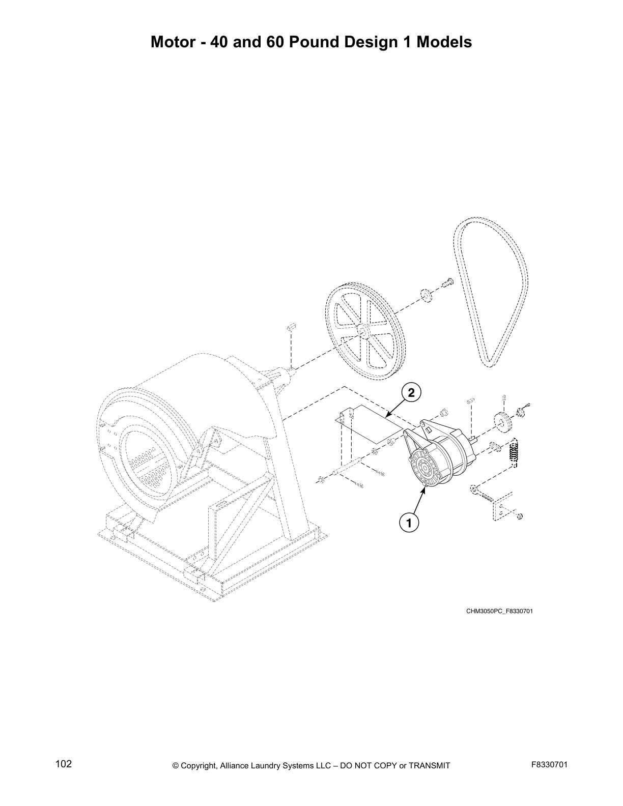 Motor - 40 and 60 Pound Design 1 Models