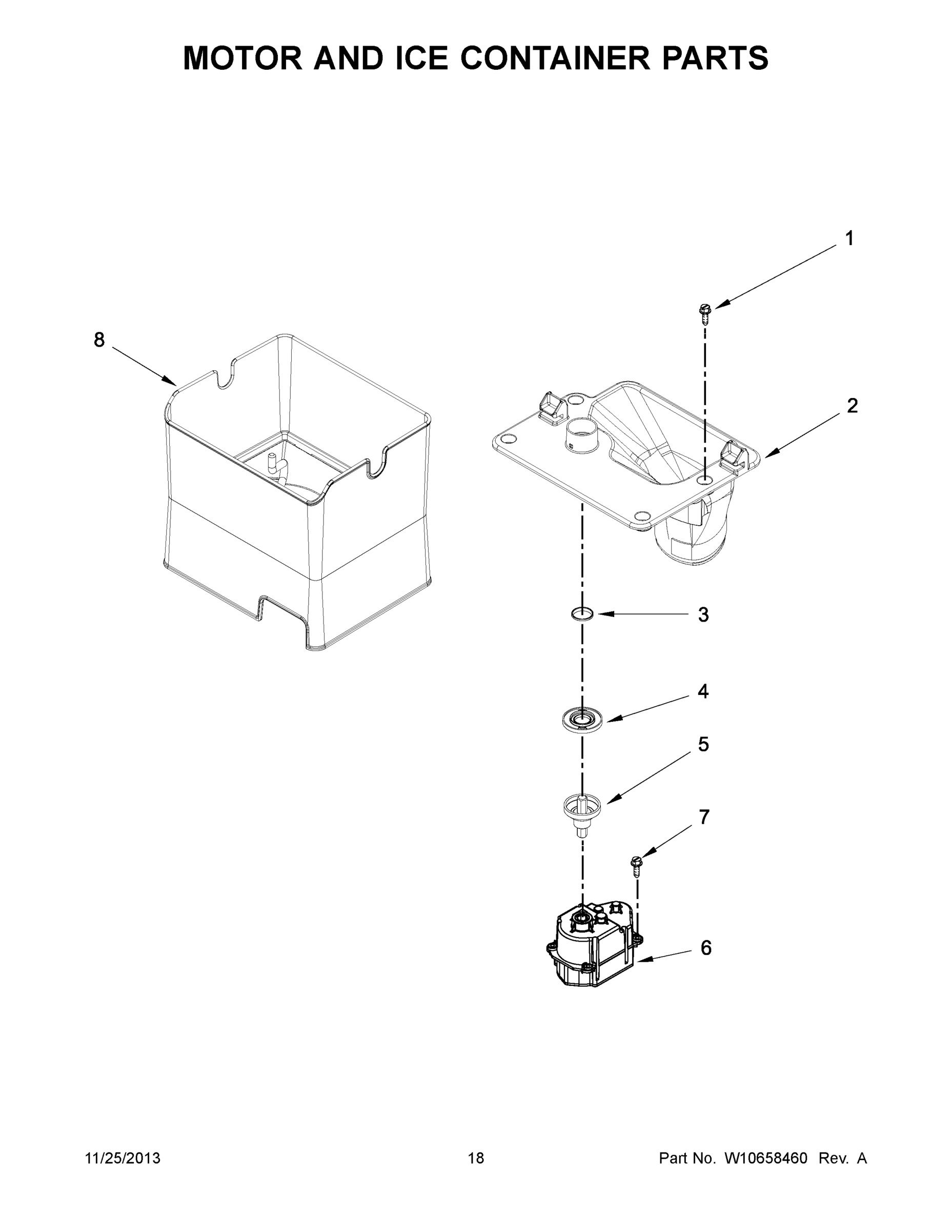 10 - MOTOR AND ICE CONTAINER PARTS