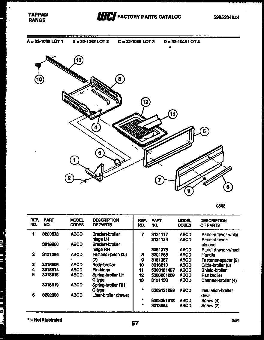 05 - BROILER DRAWER PARTS