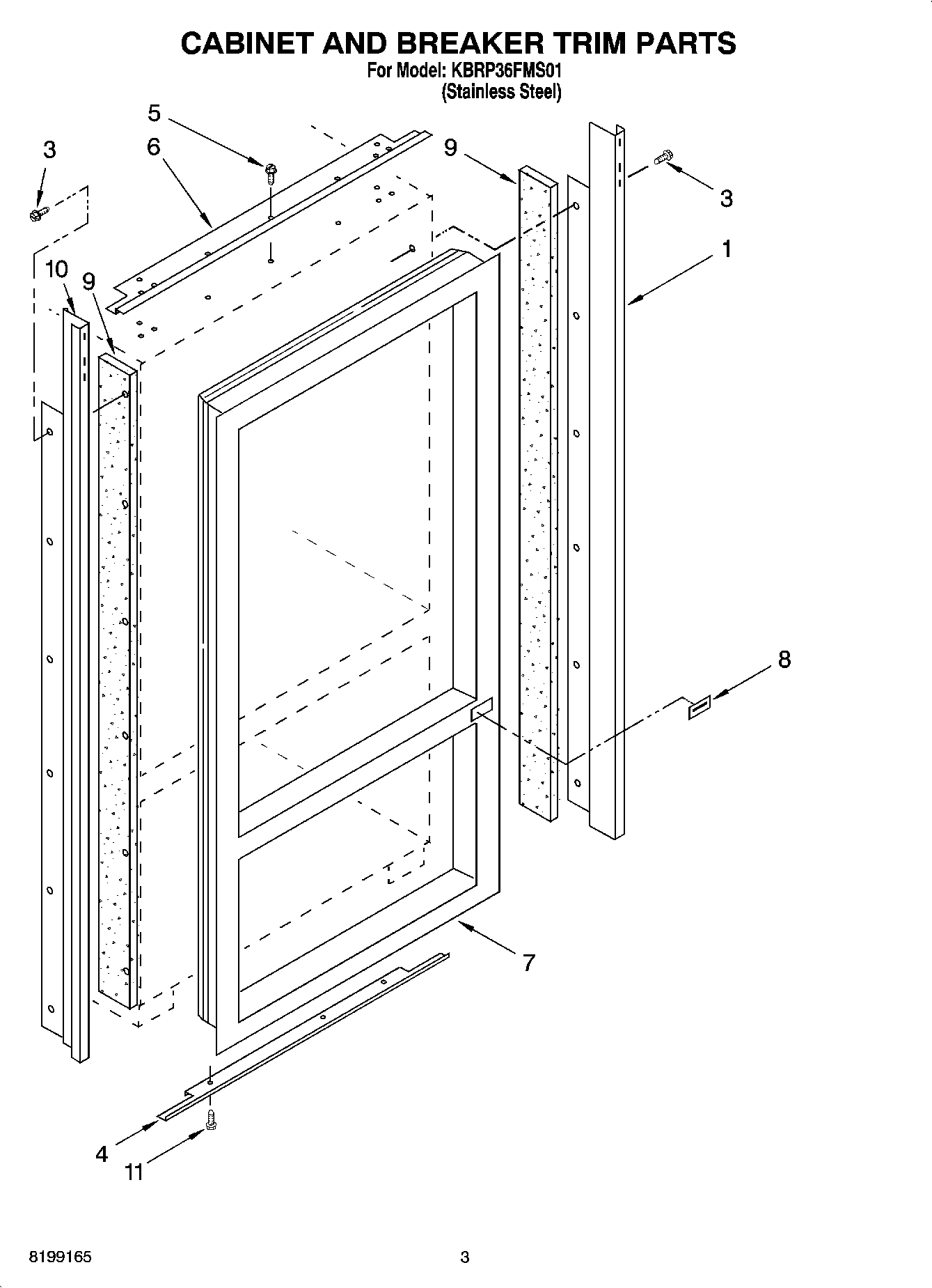 02 - CABINET AND BREAKER TRIM PARTS