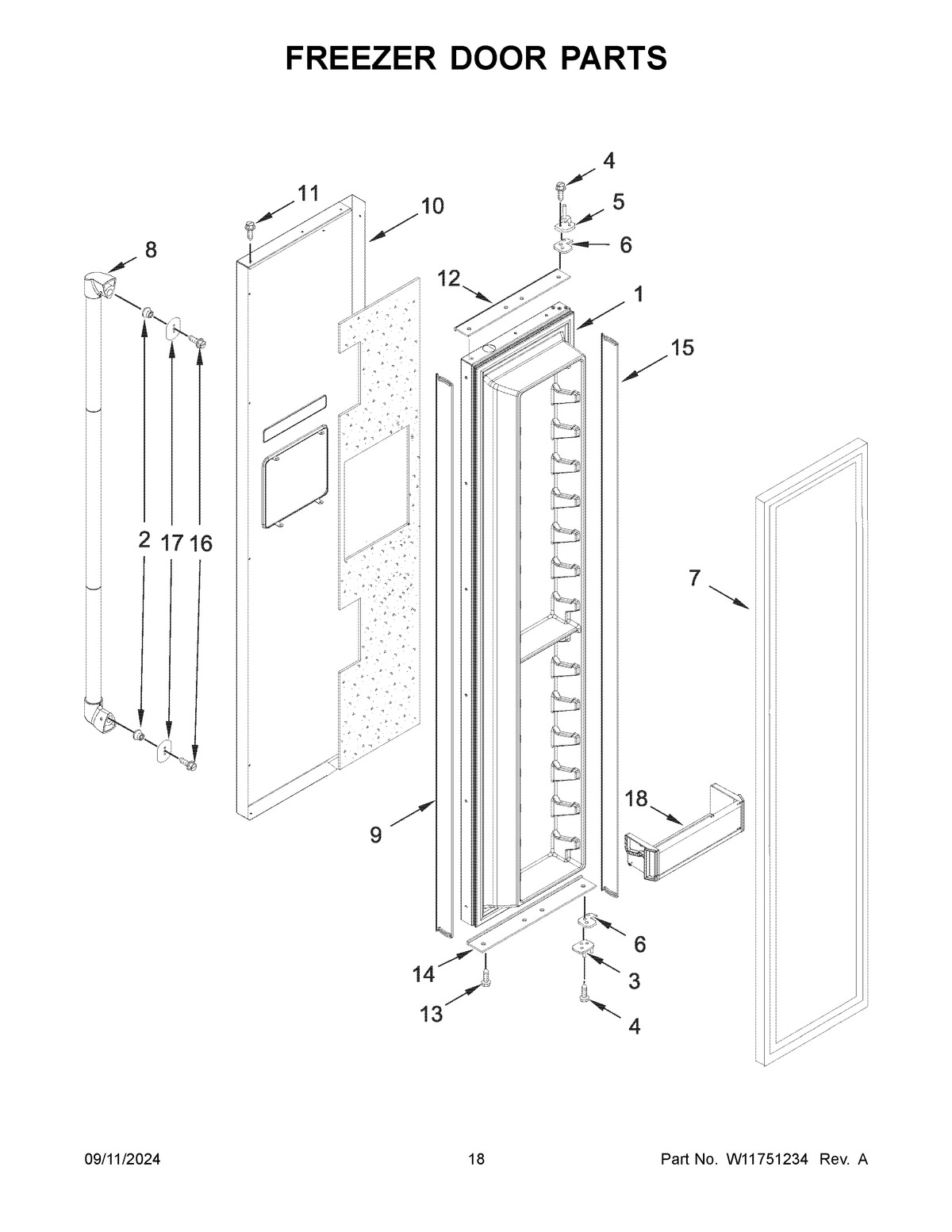 10 - FREEZER DOOR PARTS