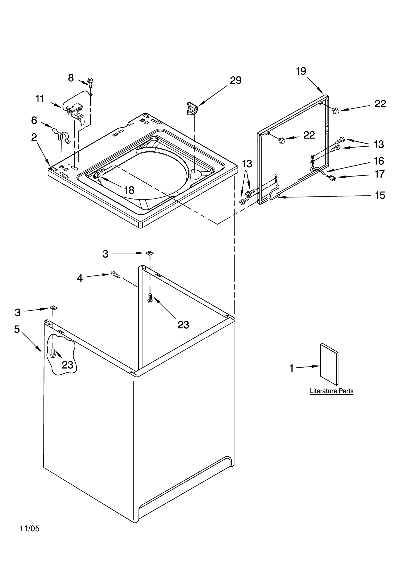 TOP AND CABINET PARTS