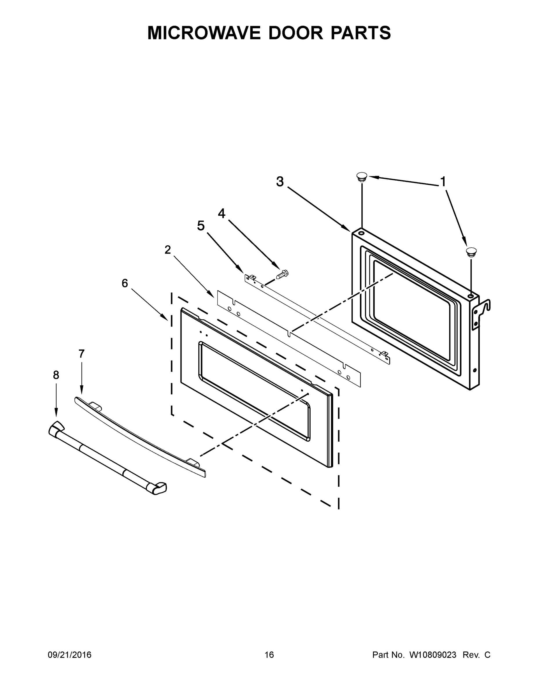 09 - MICROWAVE DOOR PARTS