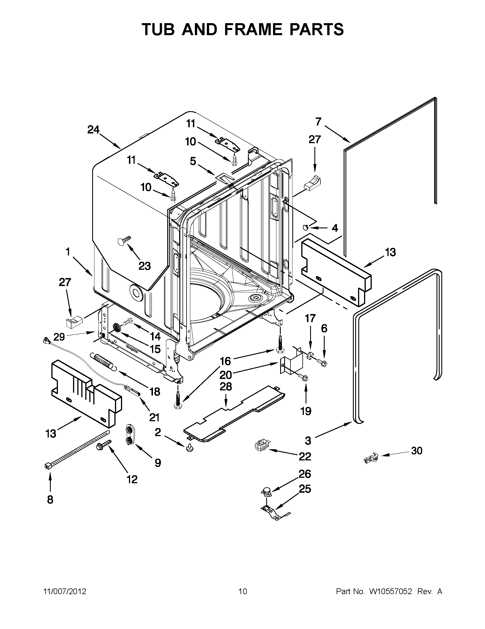 05 - TUB AND FRAME PARTS