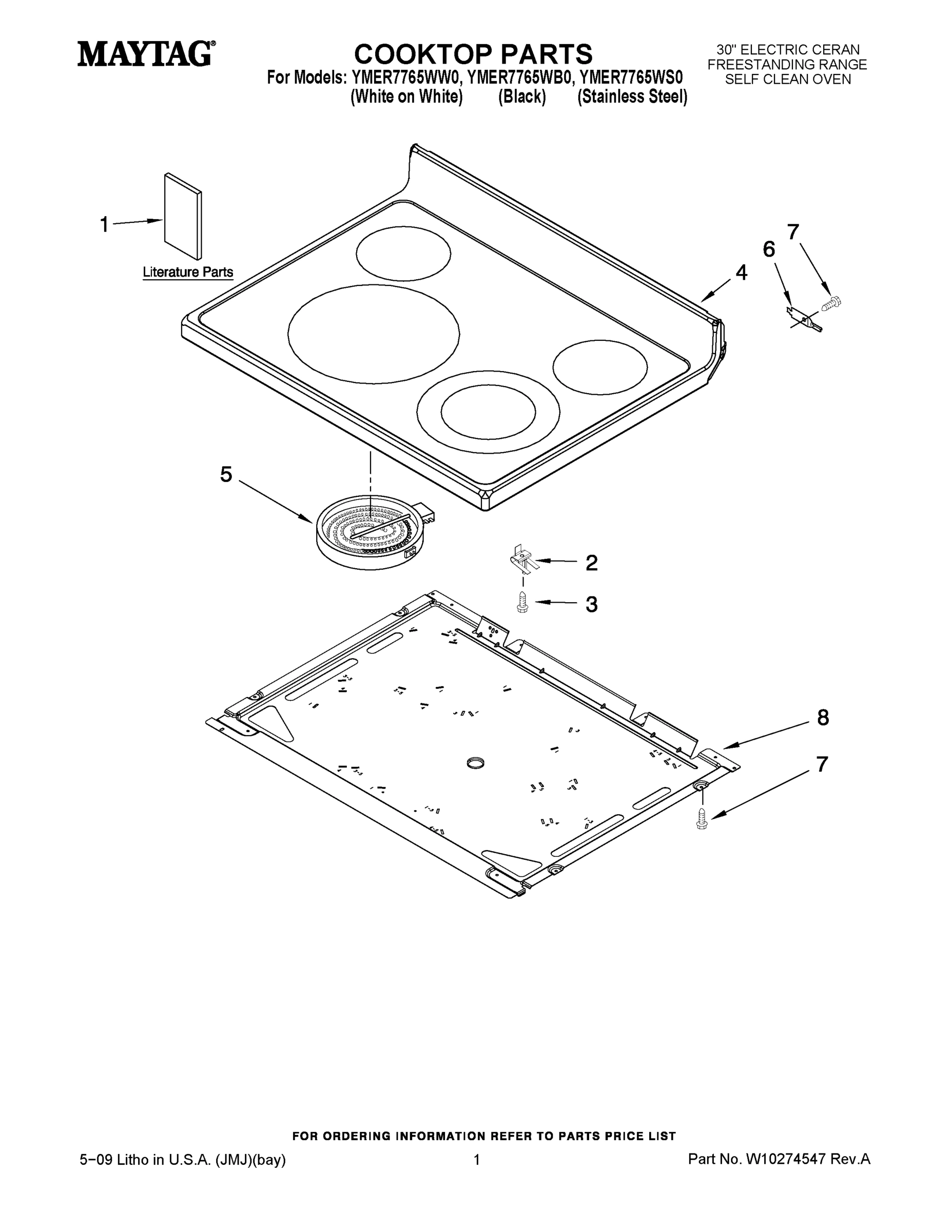 01 - COOKTOP PARTS