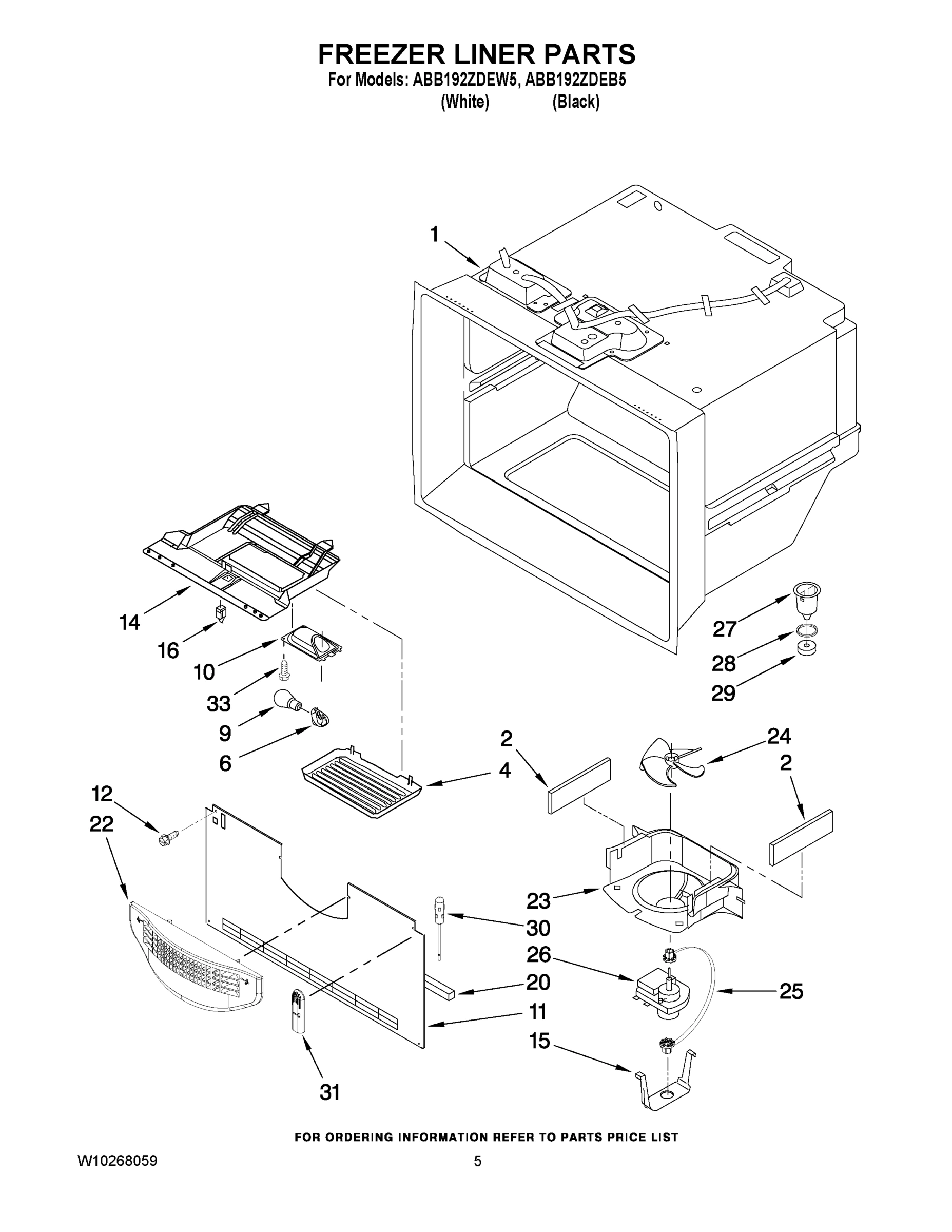 03 - FREEZER LINER PARTS