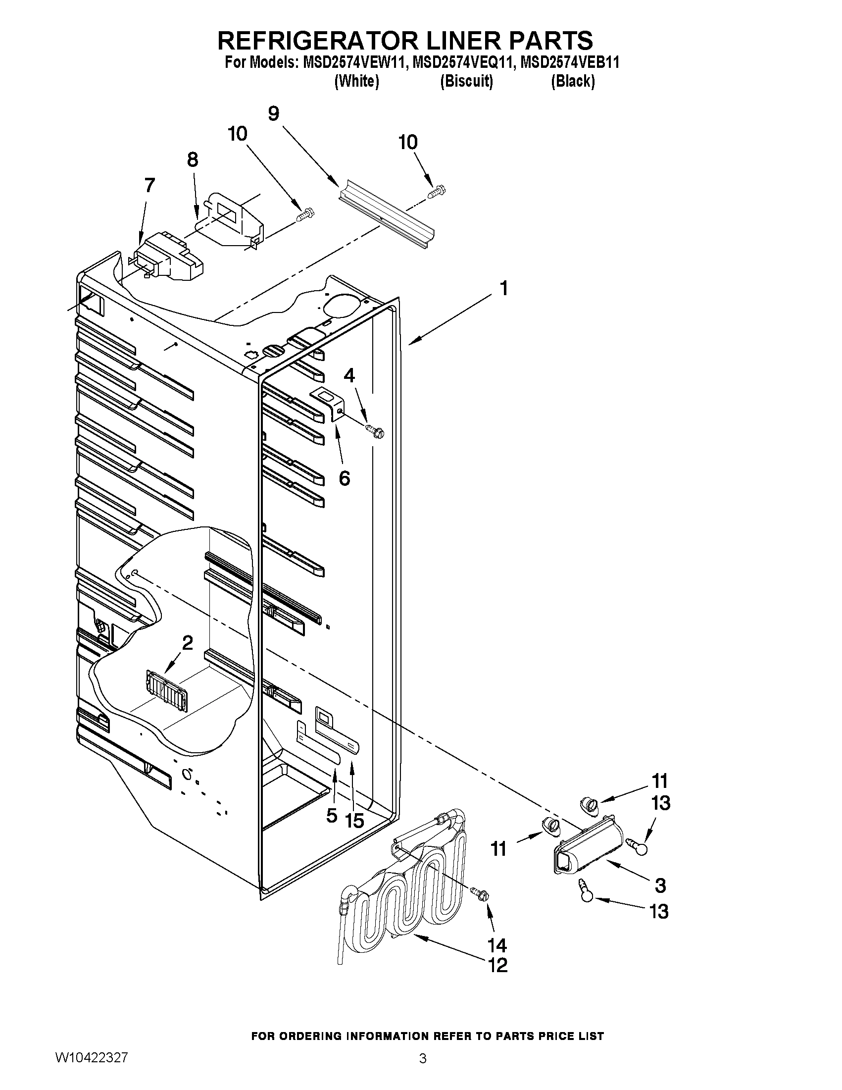 02 - REFRIGERATOR LINER PARTS