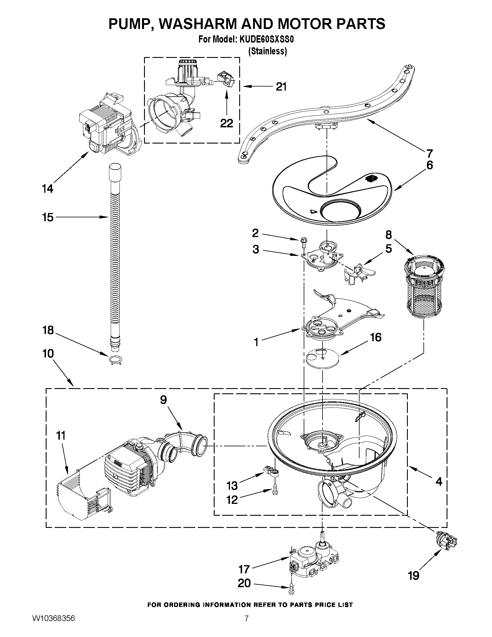 06 - PUMP, WASHARM AND MOTOR PARTS