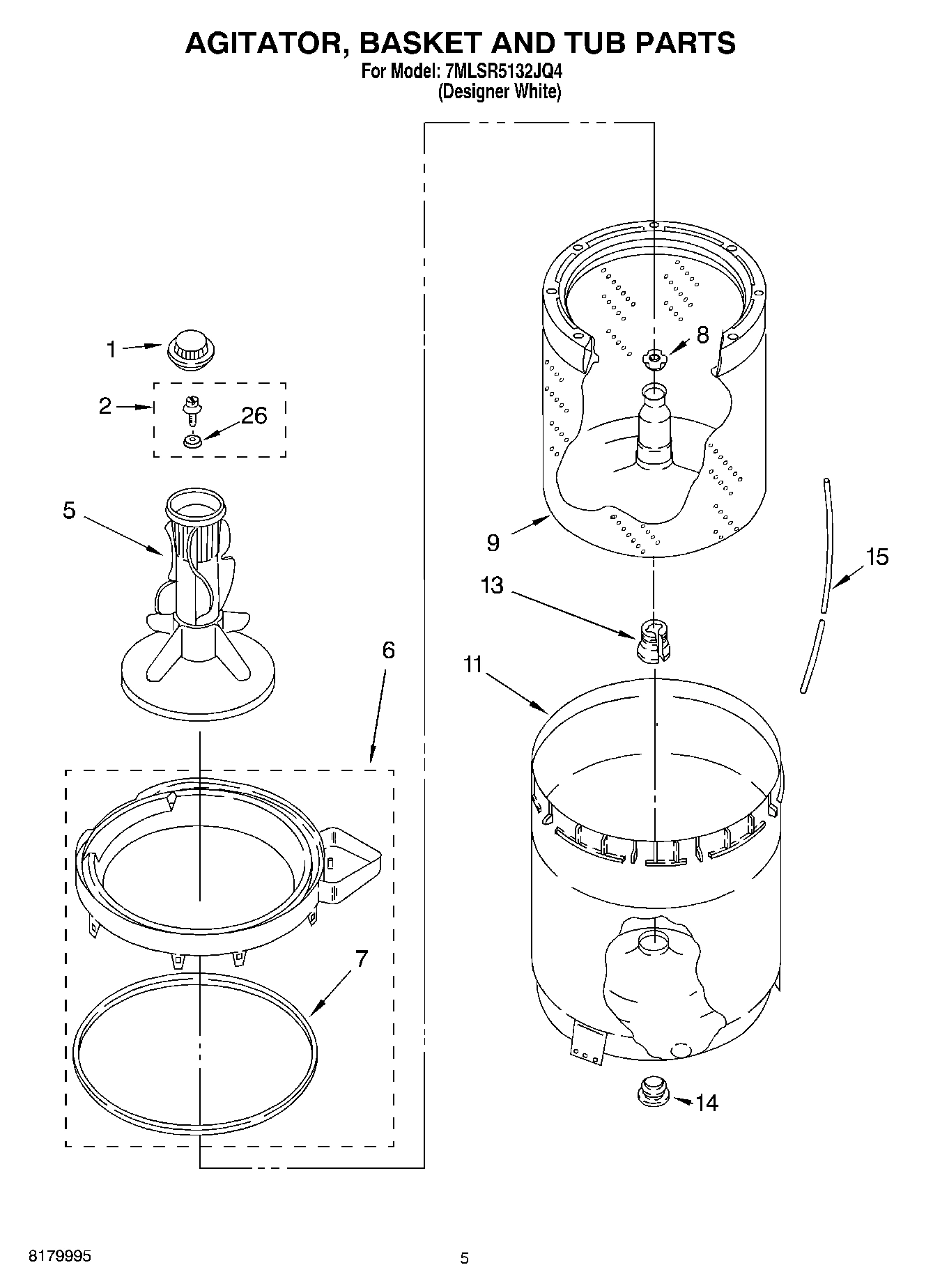 03 - AGITATOR, BASKET AND TUB PARTS