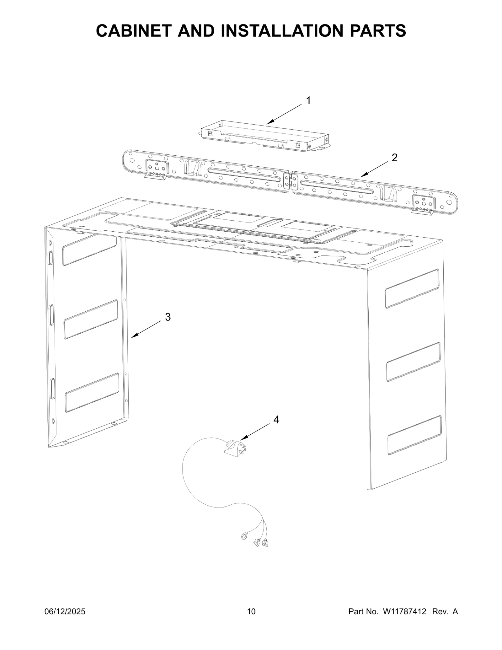 CABINET AND INSTALLATION PARTS