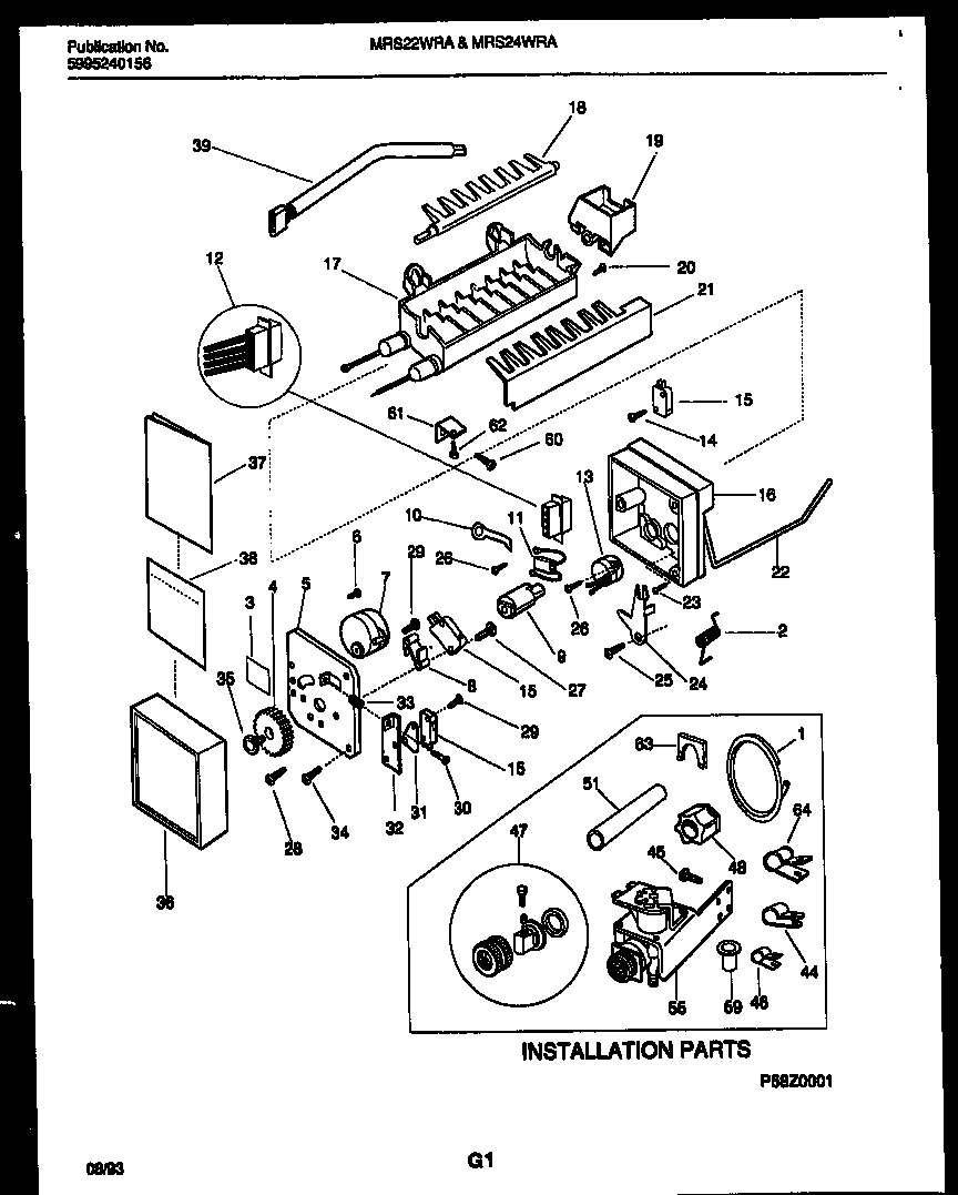 14 - ICE MAKER AND INSTALLATION PARTS