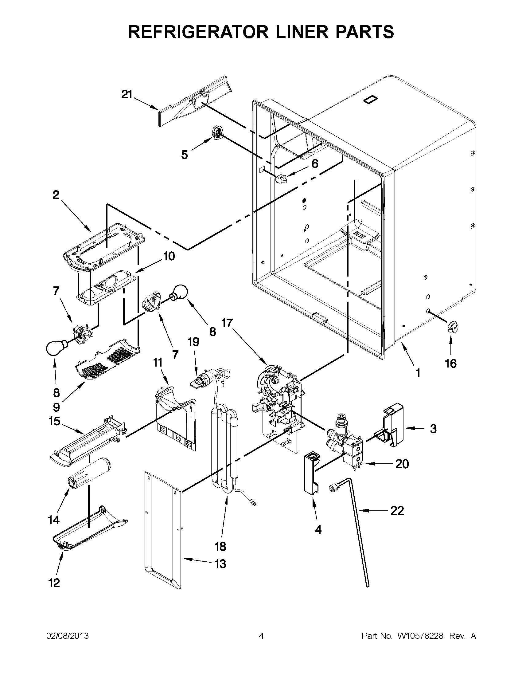 02 - REFRIGERATOR LINER PARTS