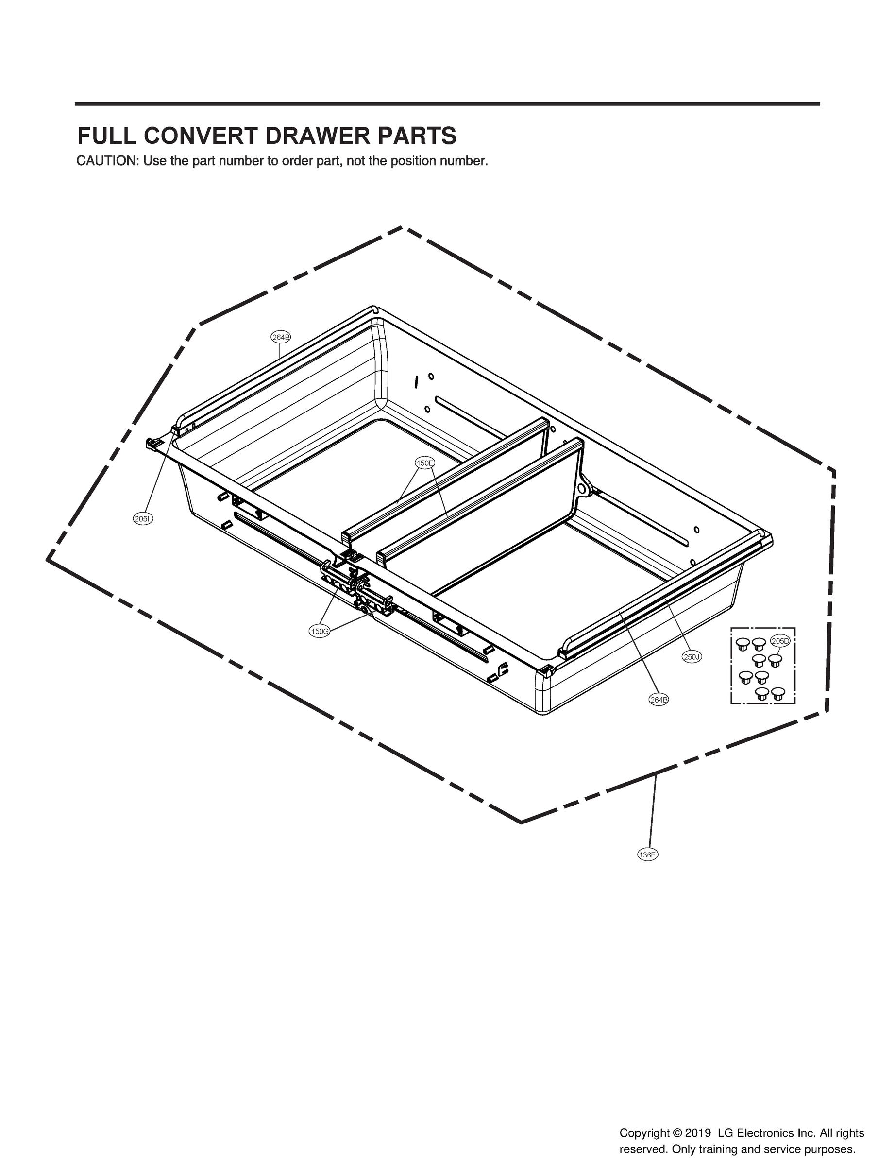 FULL CONVERT DRAWER PARTS