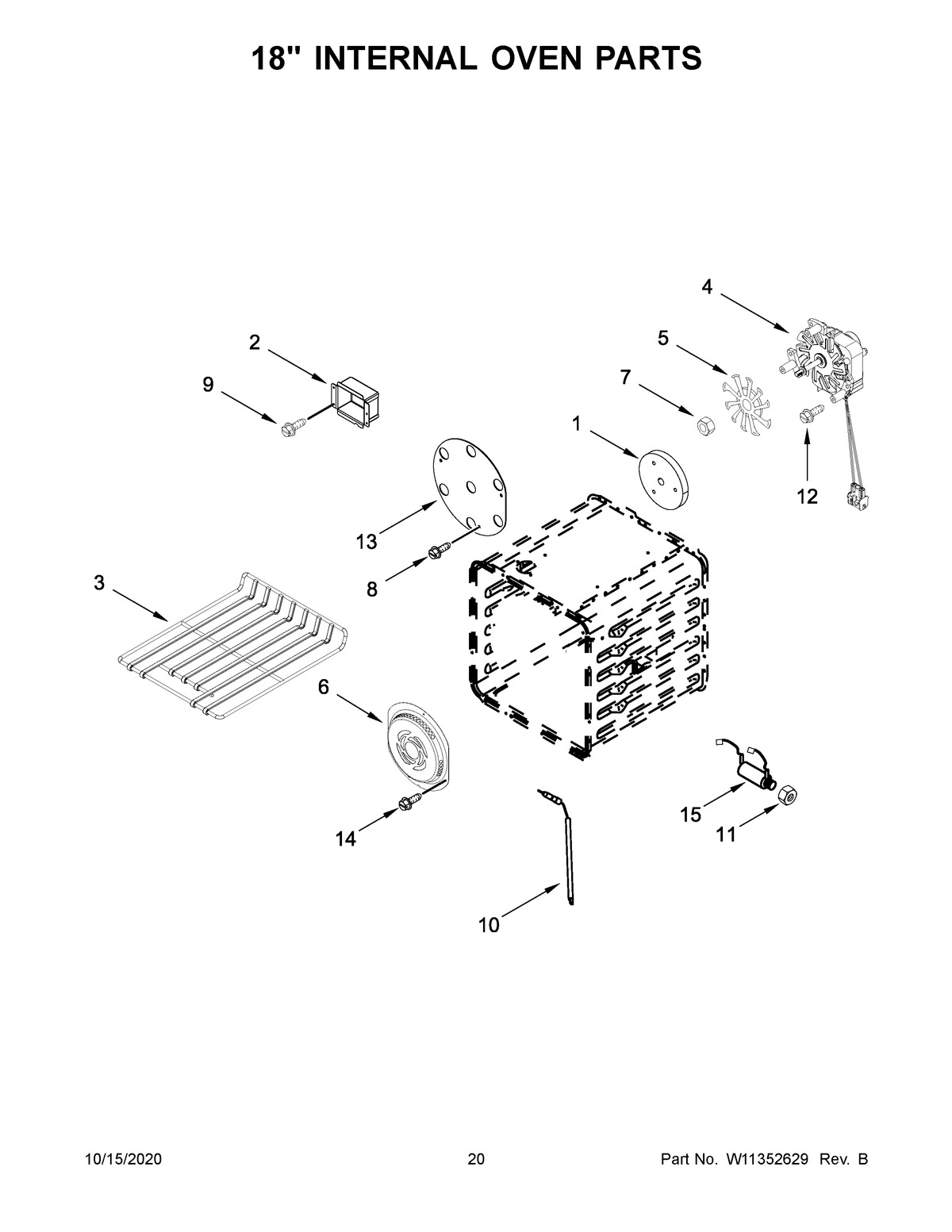 11 - 18" INTERNAL OVEN PARTS