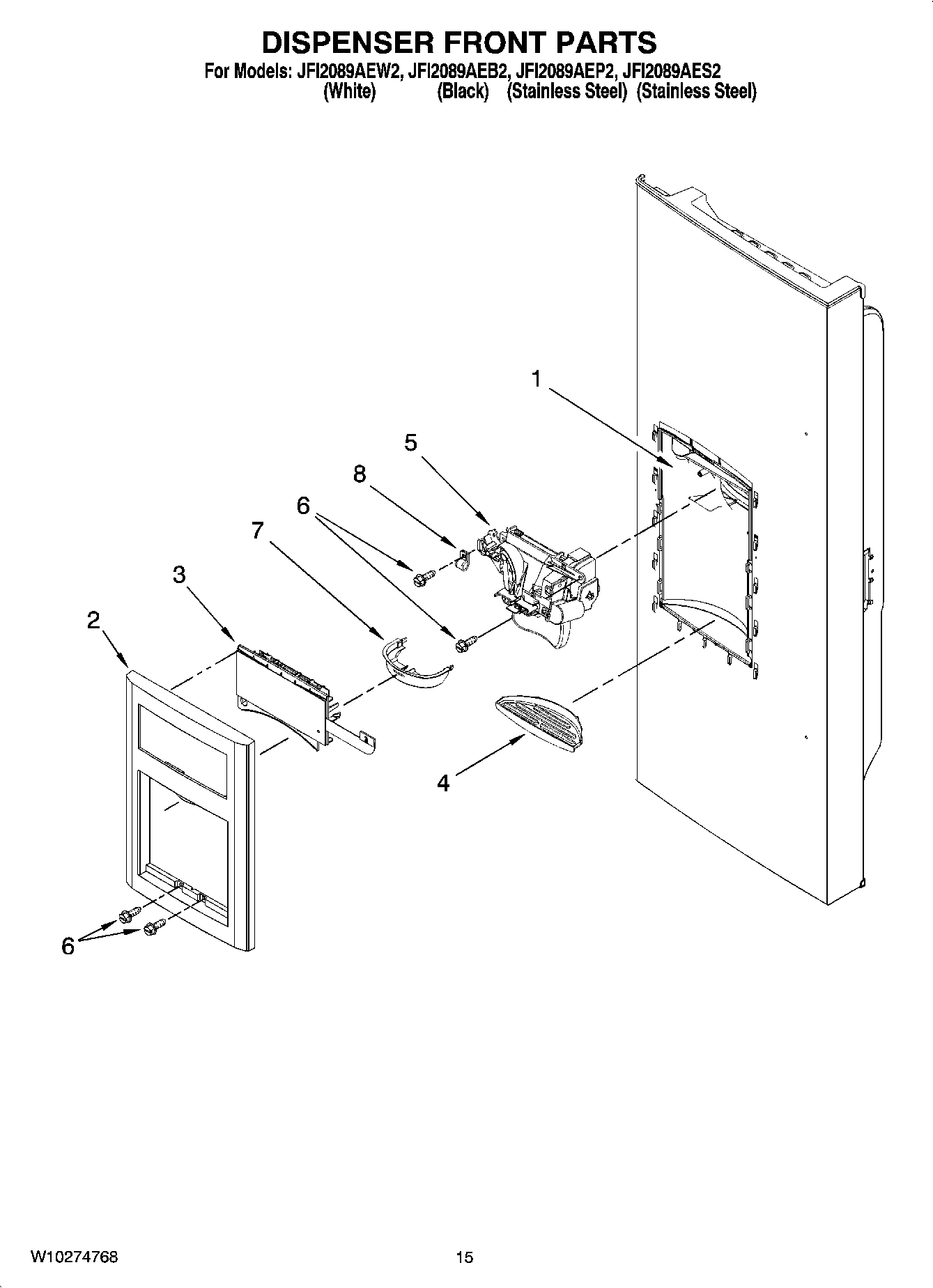 08 - DISPENSER FRONT PARTS