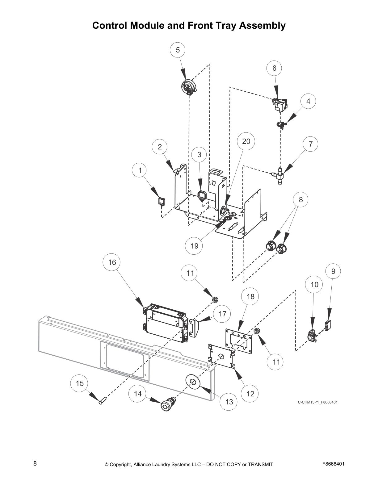 Control Module and Front Tray Assembly