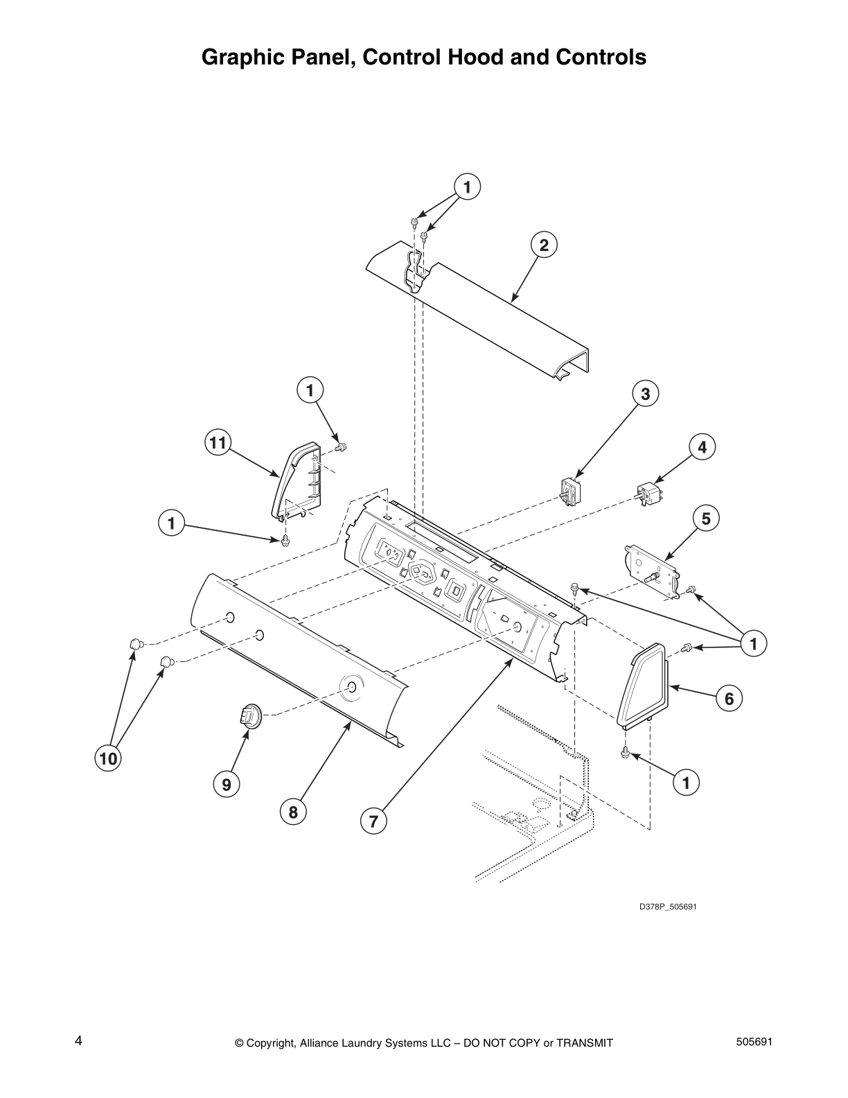 Graphic Panel, Control Hood and Controls