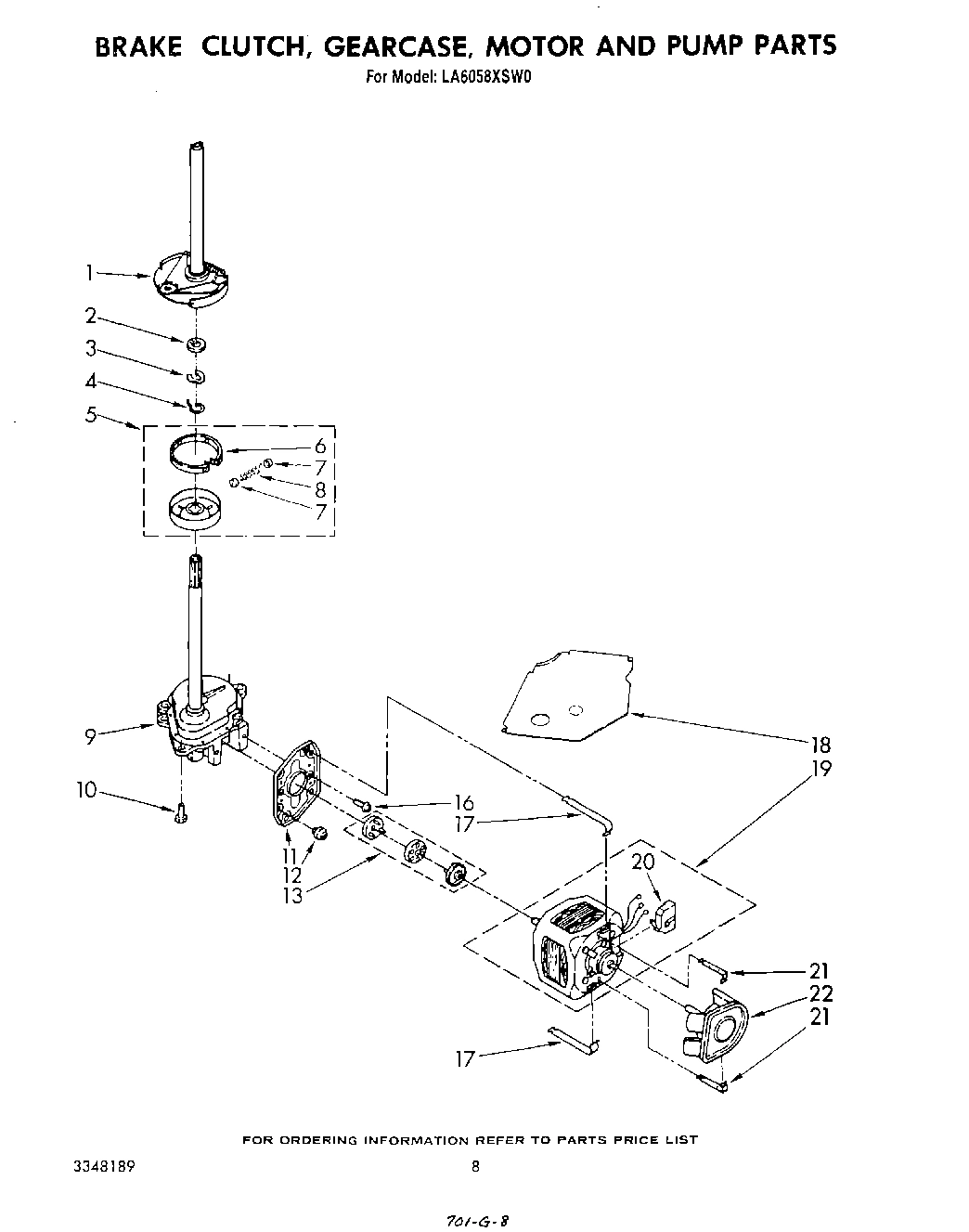 07 - BRAKE, CLUTCH, GEARCASE, MOTOR AND PUMP