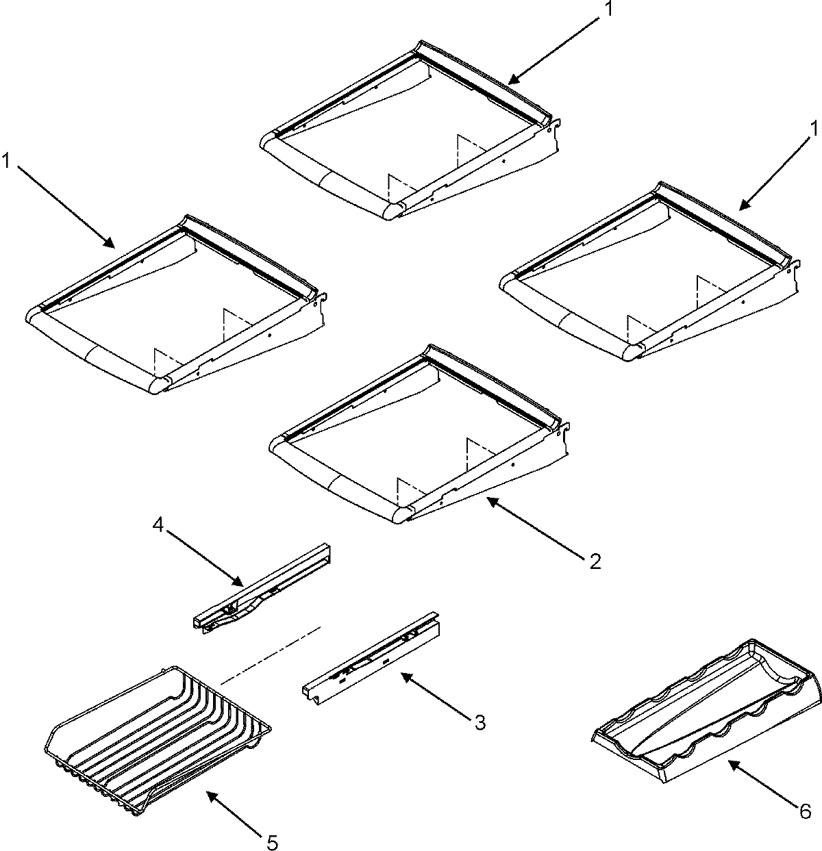 13 - REFRIGERATOR SHELVES