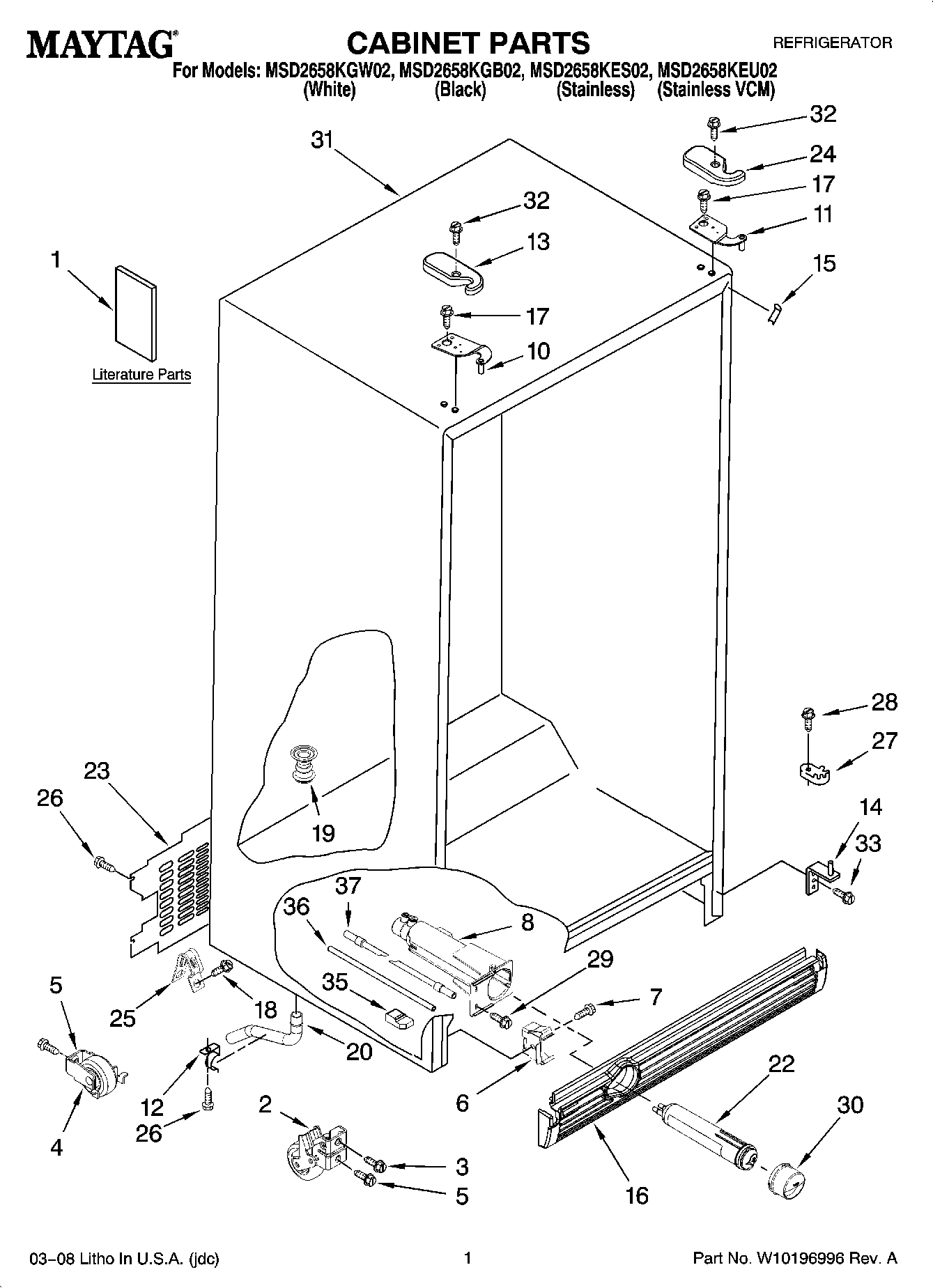 01 - CABINET PARTS