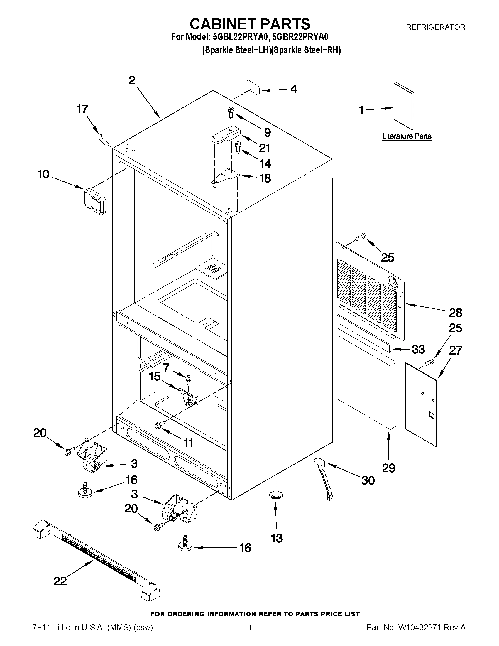 01 - CABINET PARTS