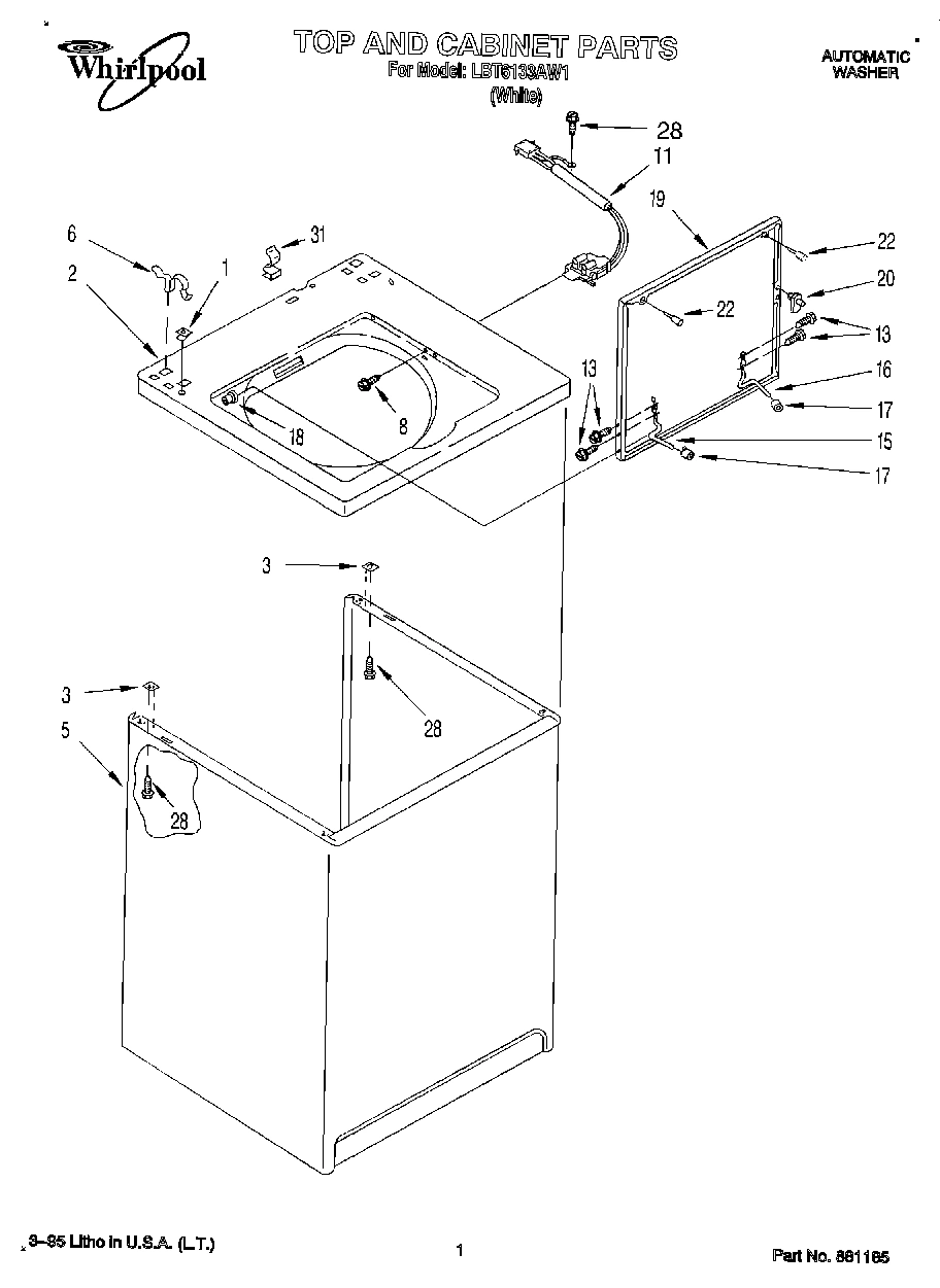 01 - TOP AND CABINET, LIT/OPTIONAL