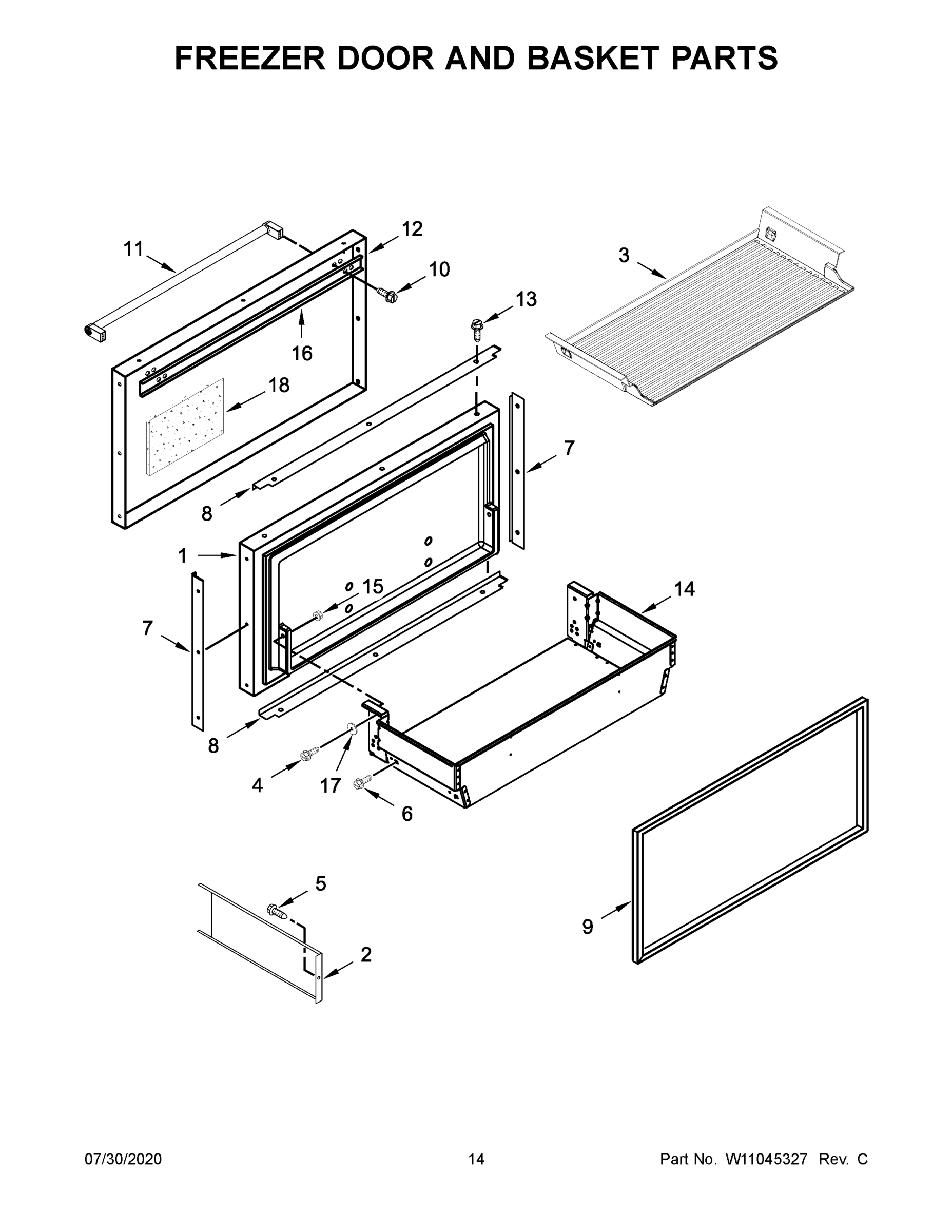 08 - FREEZER DOOR AND BASKET PARTS