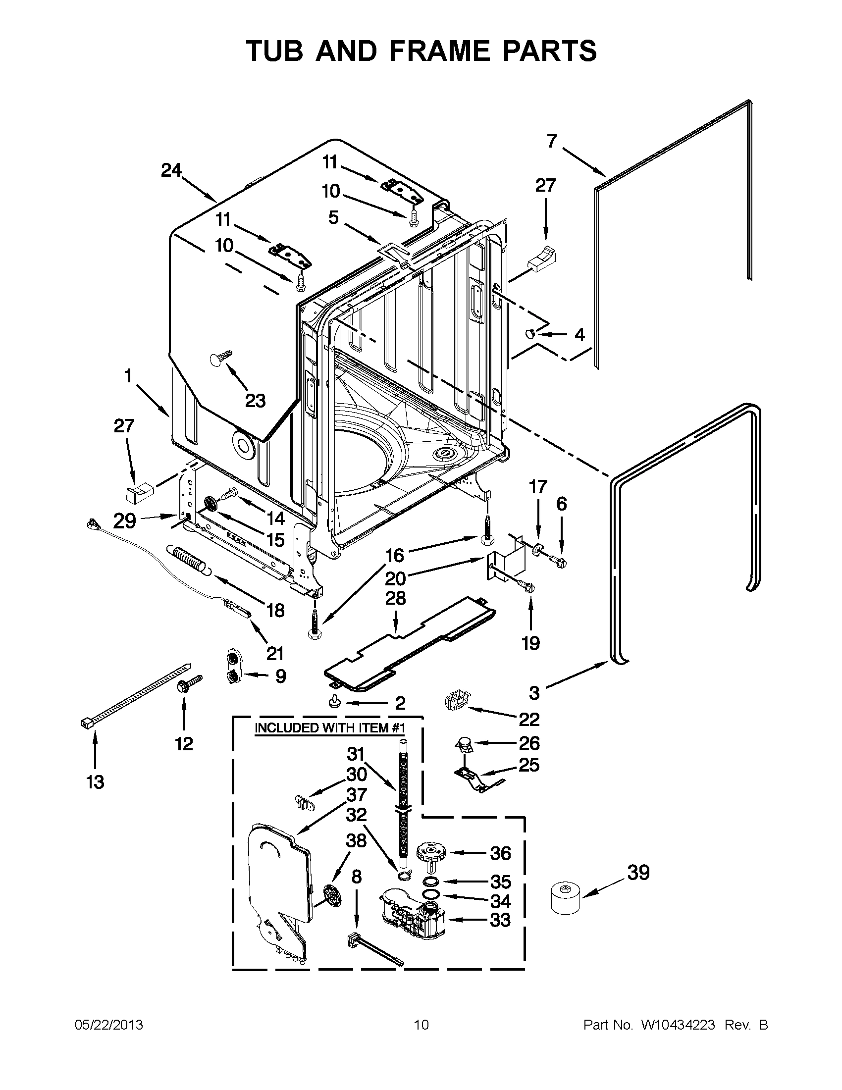 05 - TUB AND FRAME PARTS