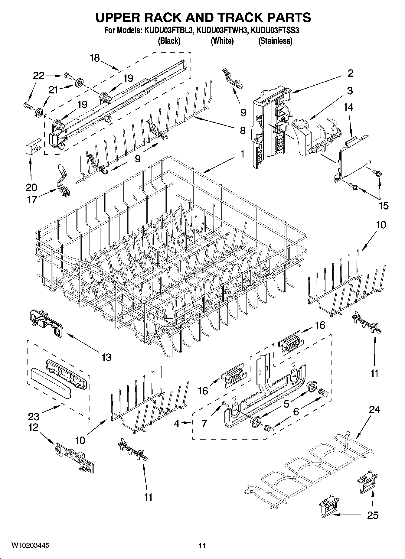09 - UPPER RACK AND TRACK PARTS