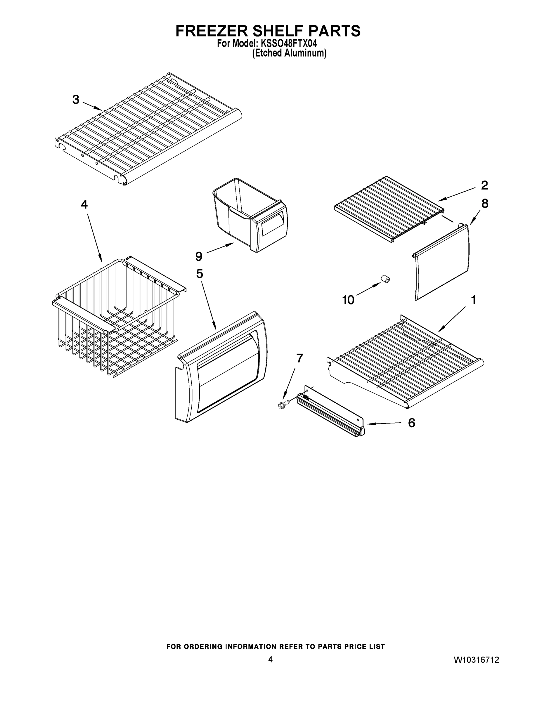 03 - FREEZER SHELF PARTS