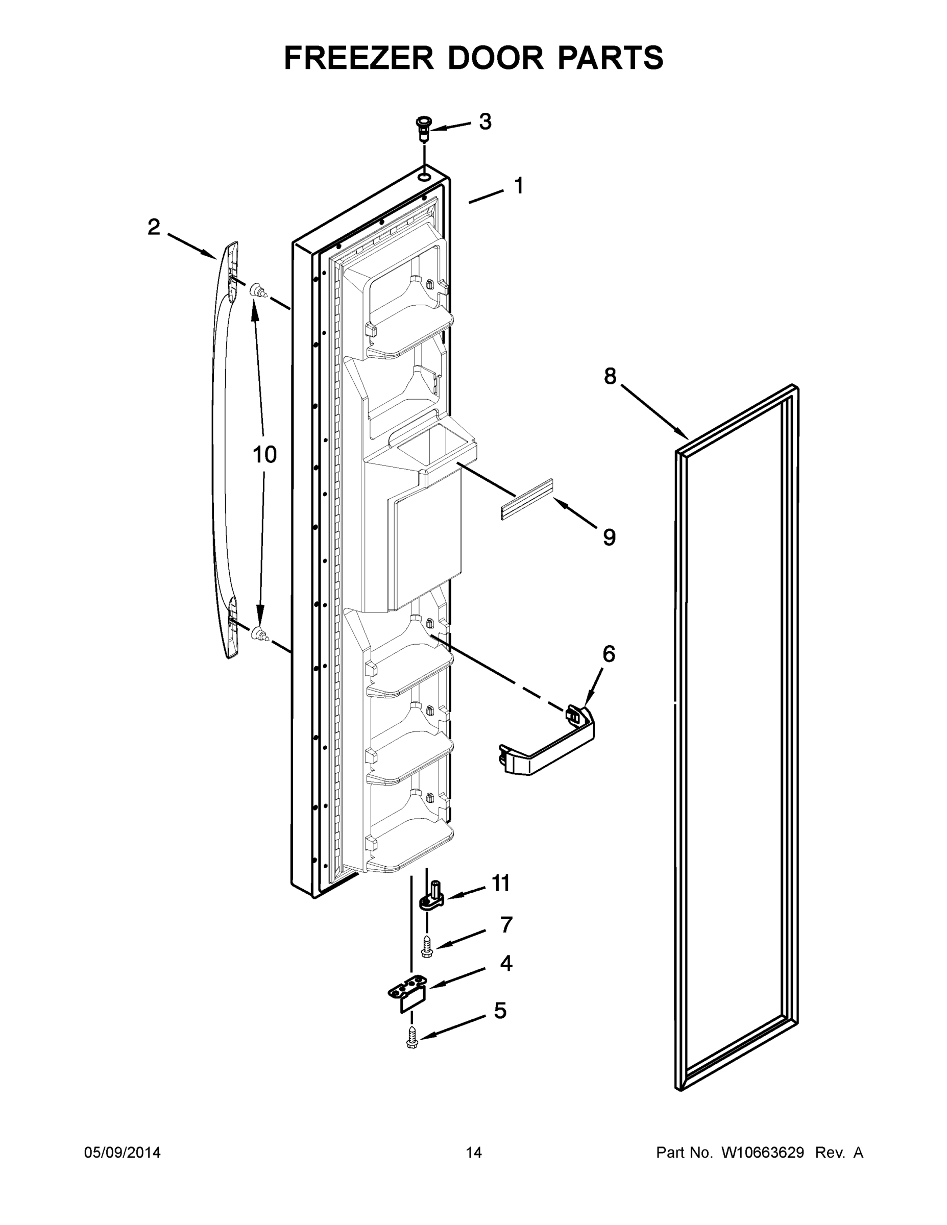 08 - FREEZER DOOR PARTS
