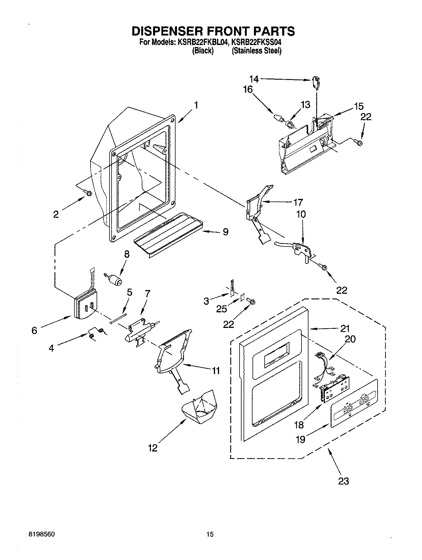 09 - DISPENSER FRONT PARTS