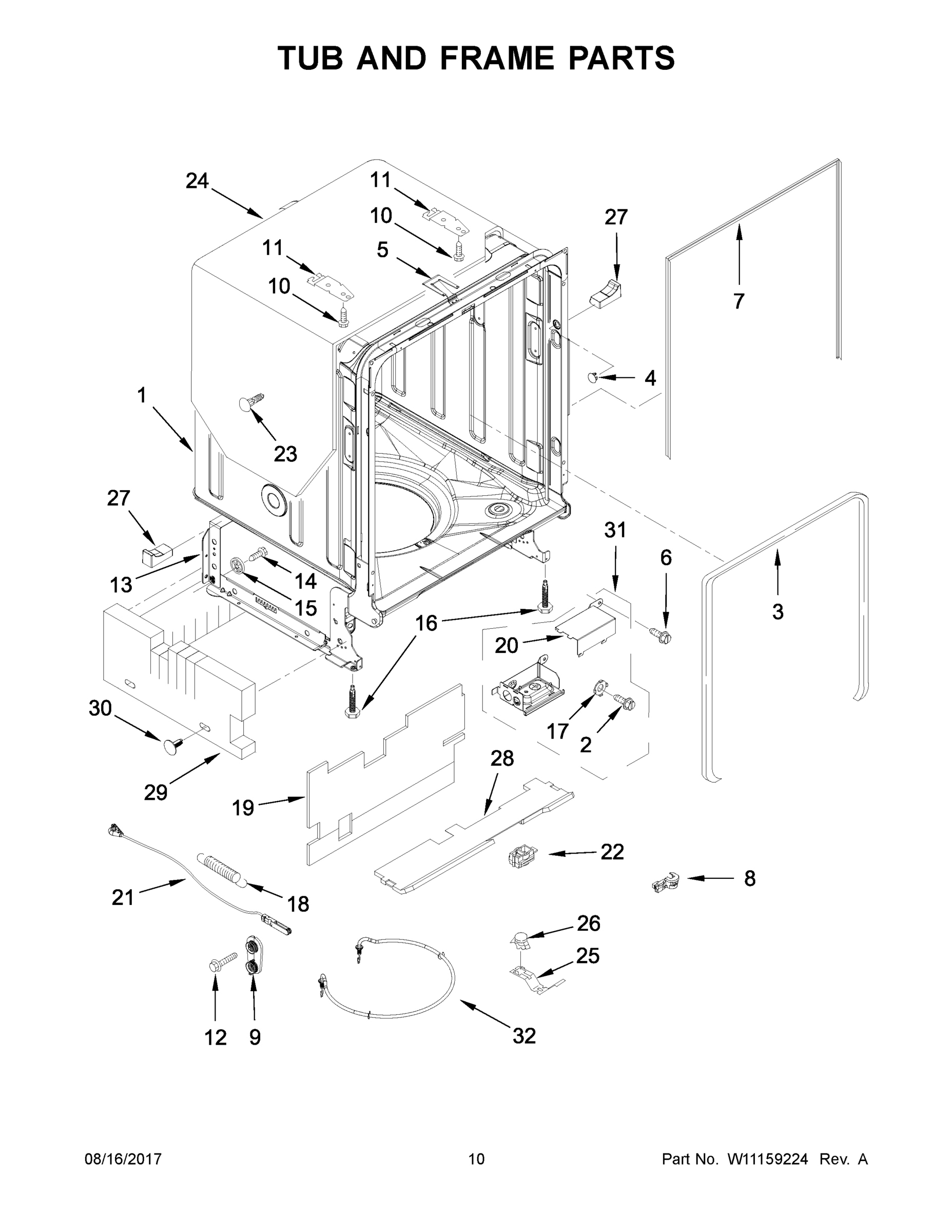 06 - TUB AND FRAME PARTS