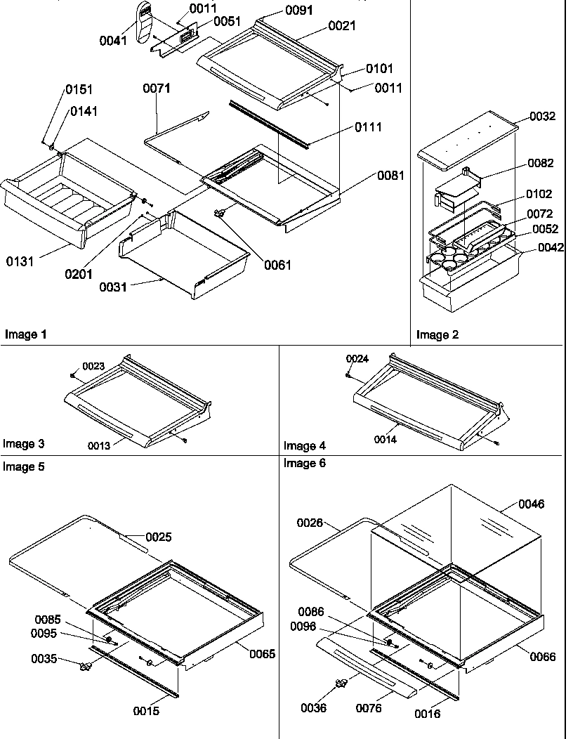 03 - DELI, SHELF, AND CRISPER ASSEMBLIES
