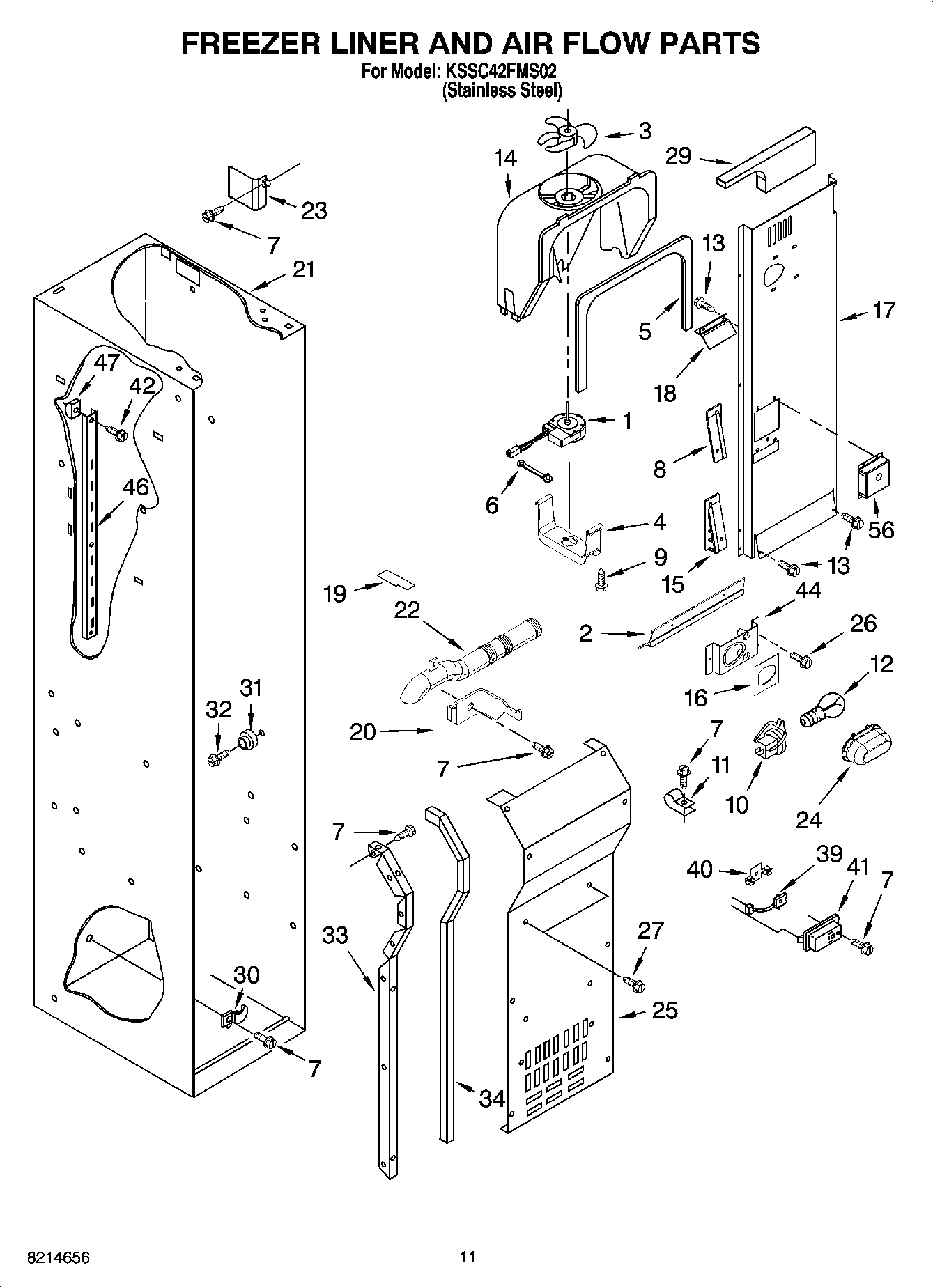 08 - FREEZER LINER AND AIR FLOW PARTS