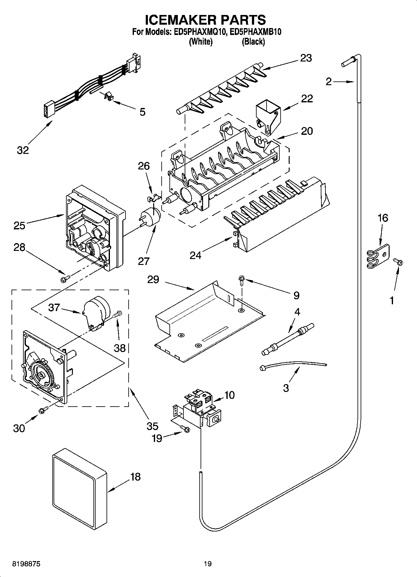 12 - ICEMAKER PARTS, PARTS NOT ILLUSTRATED