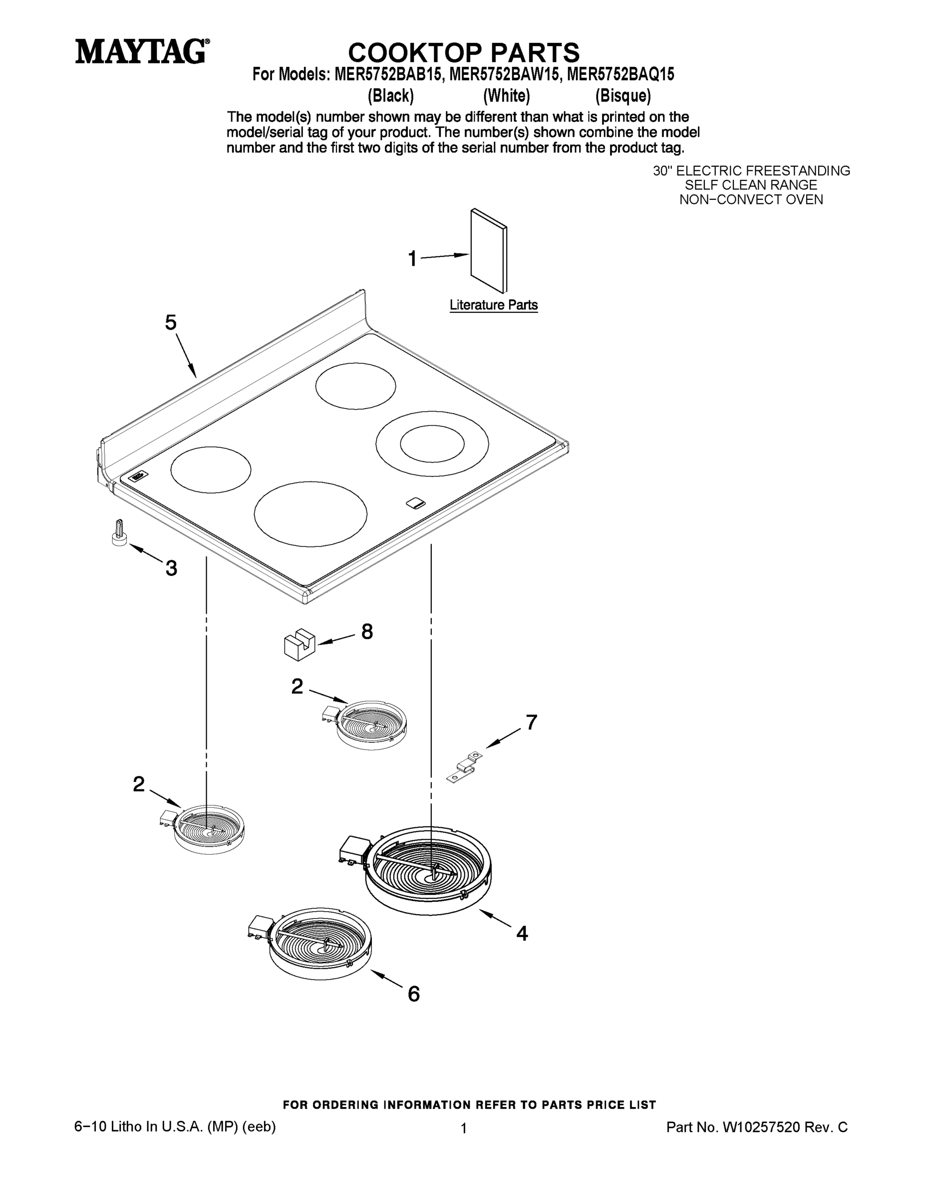01 - COOKTOP PARTS