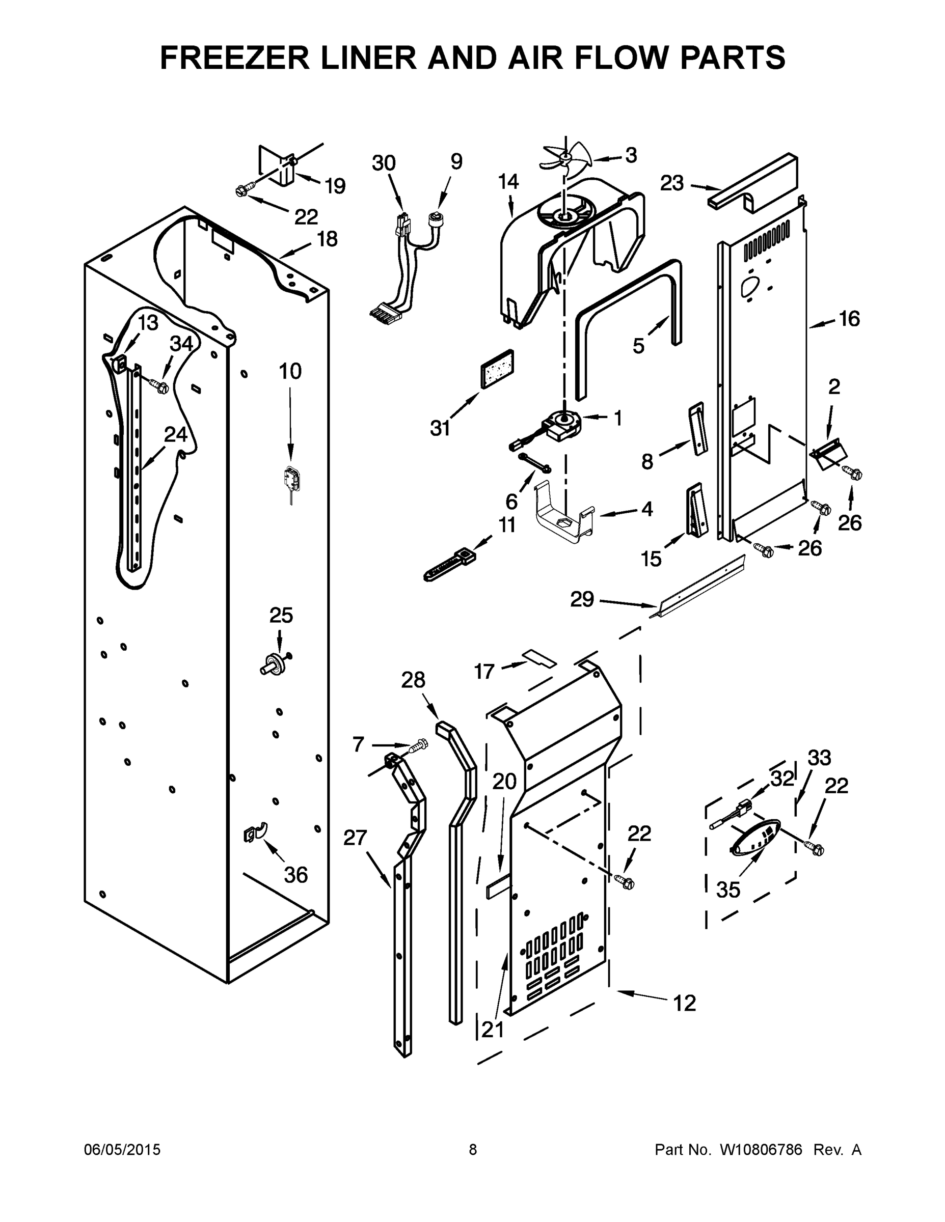 05 - FREEZER LINER AND AIR FLOW PARTS