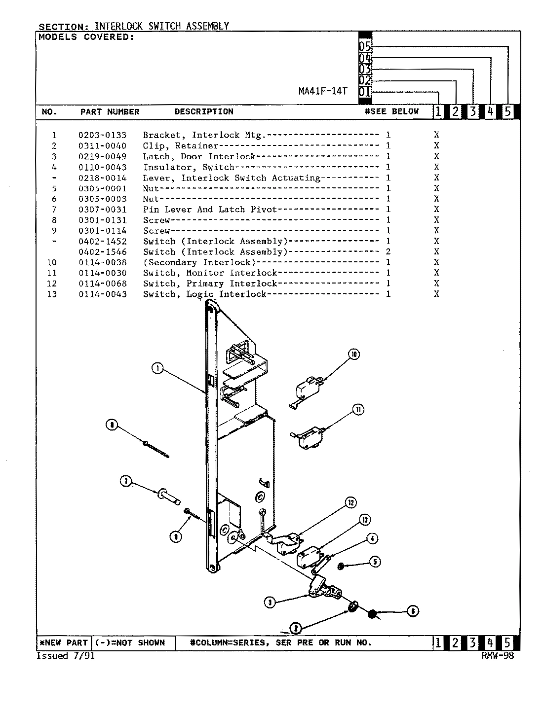 04 - INTERLOCK SWITCH ASSY.