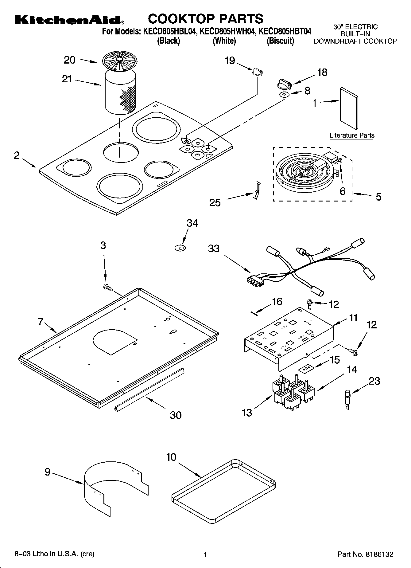 01 - COOKTOP PARTS