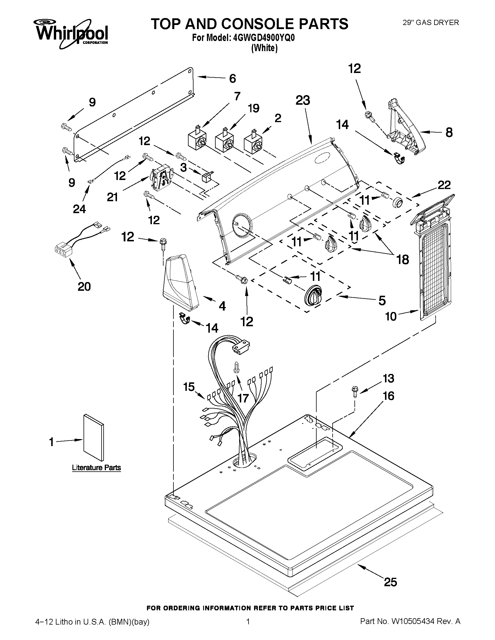 01 - TOP AND CONSOLE PARTS
