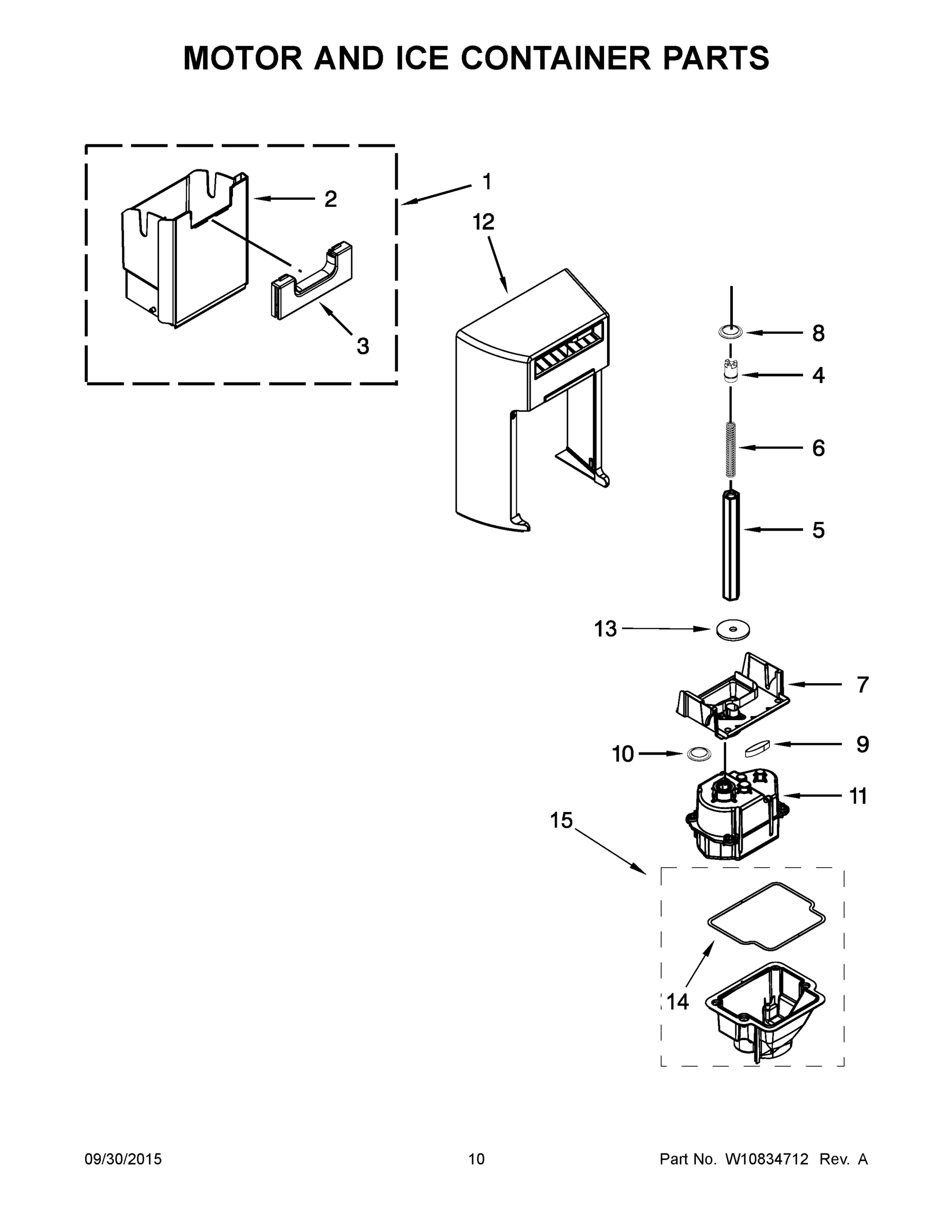 06 - MOTOR AND ICE CONTAINER PARTS