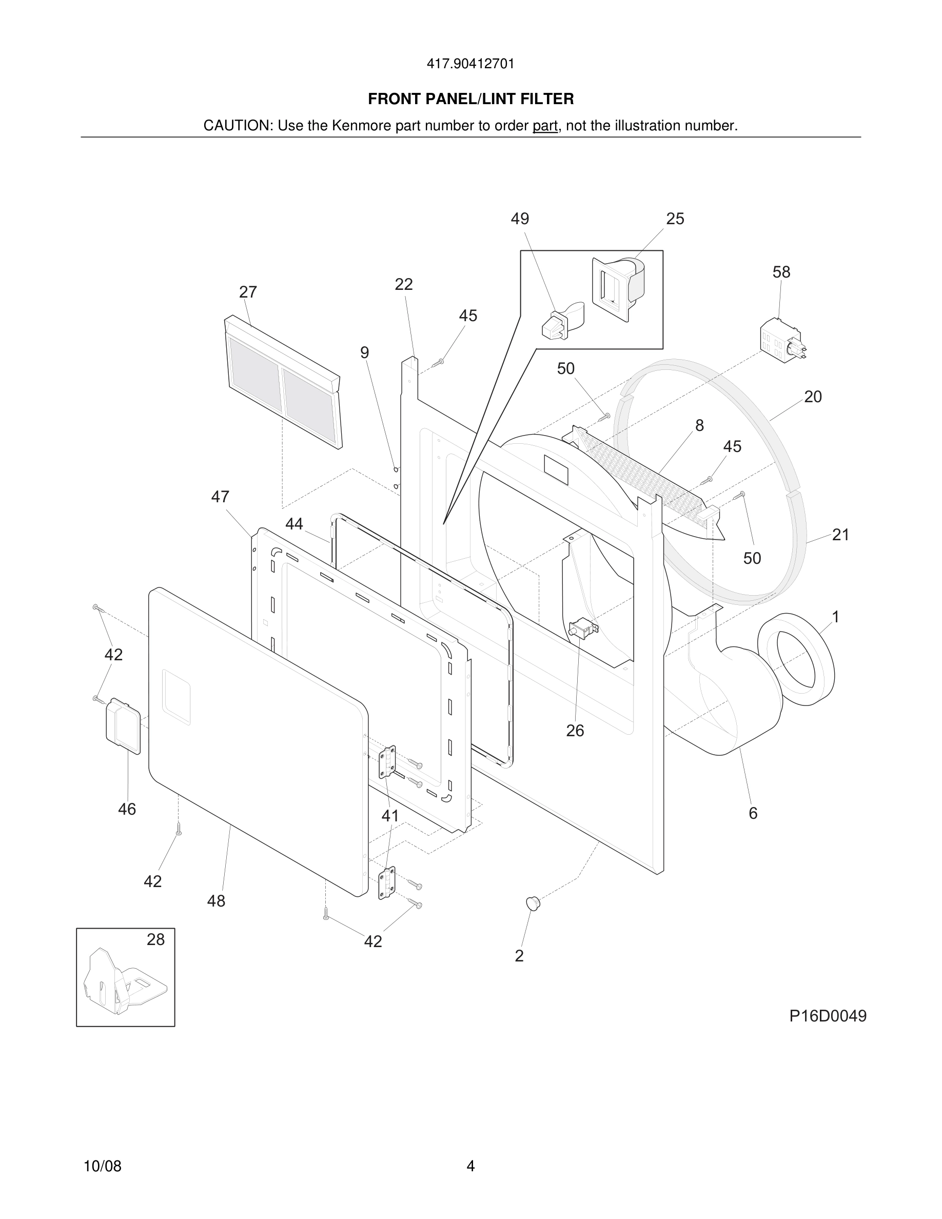 05 - FRONT PANEL/LINT FILTER