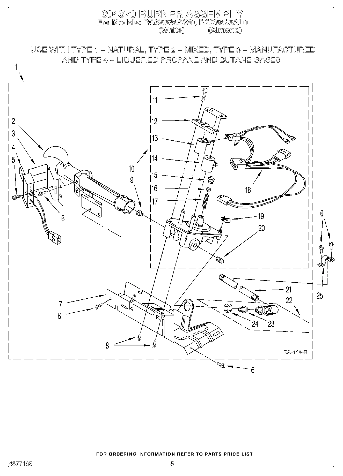03 - BURNER ASSEMBLY 694670