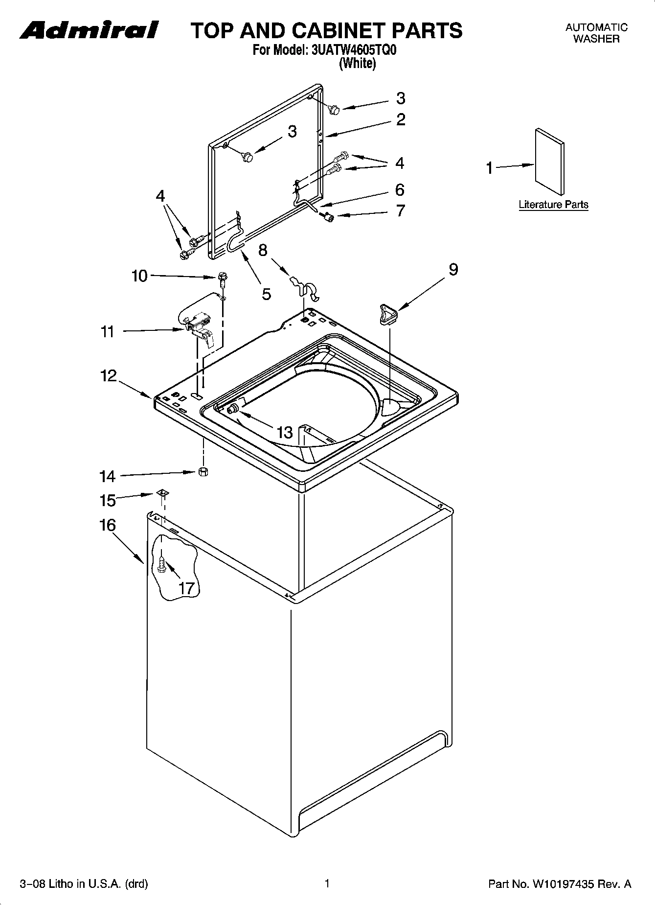 01 - TOP AND CABINET PARTS