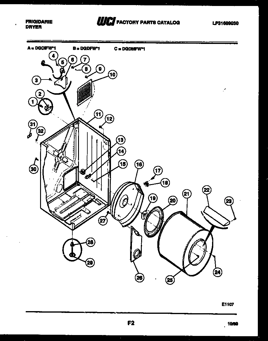 02 - CABINET AND COMPONENT PARTS